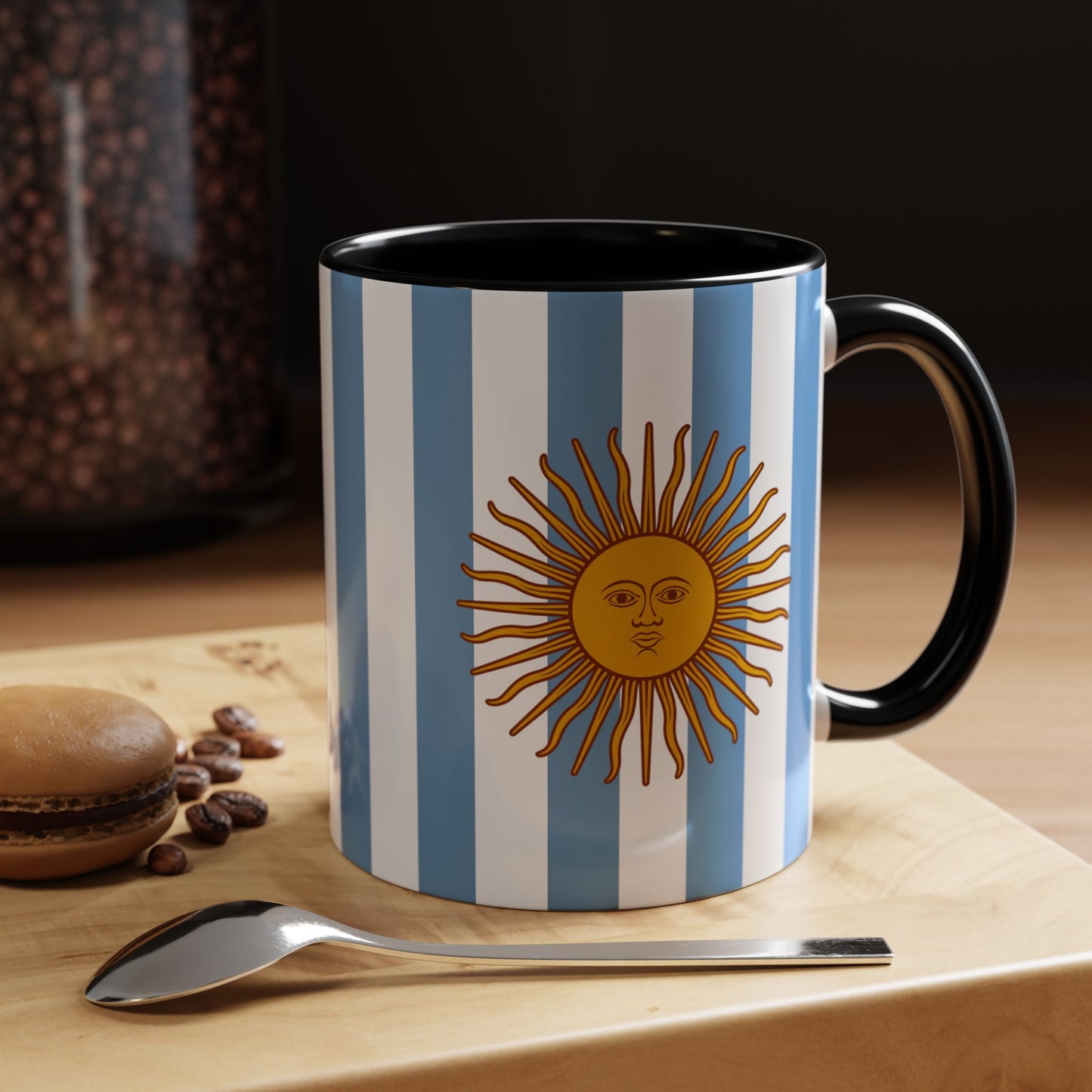 Personalized Name & Number Argentina Jersey Football Soccer World Cup Mug | Lionel Messi Fans | Hunting Birthday Christmas Gift Present