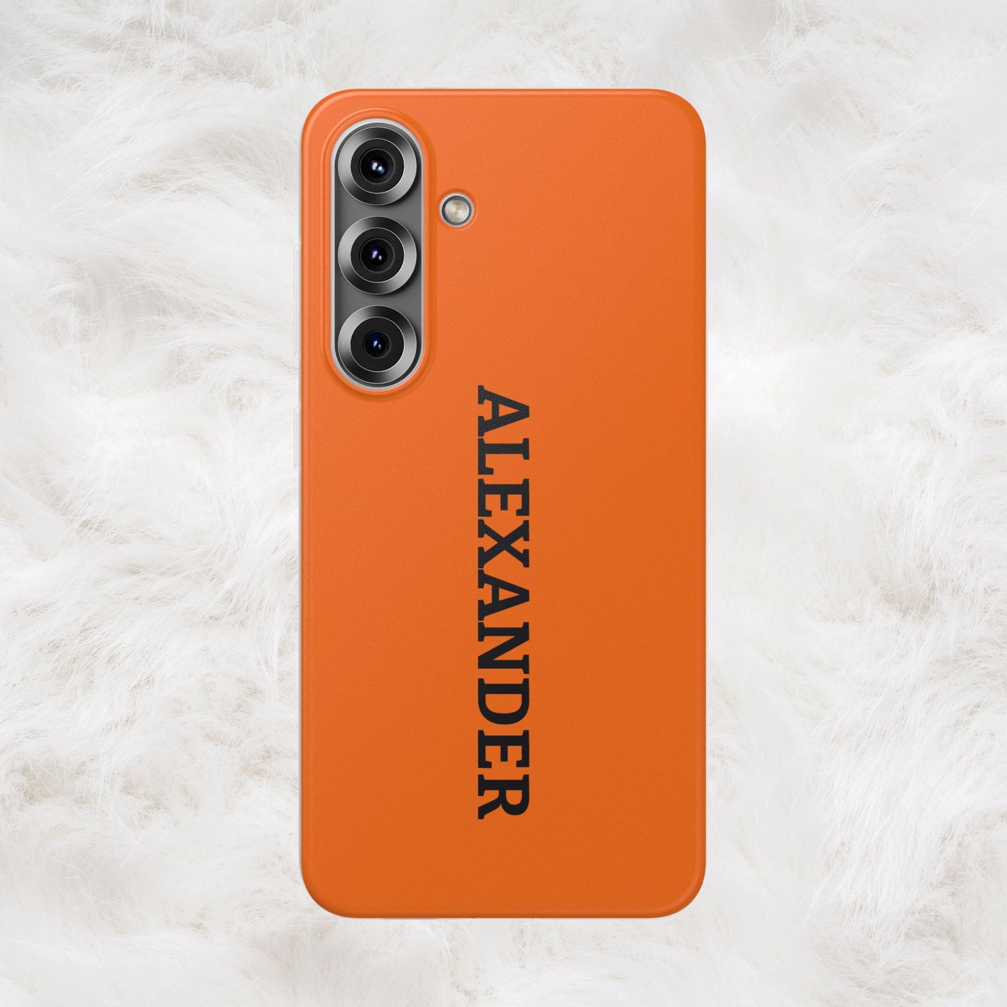 Personalized Name Text Luxury Orange Phone Case.