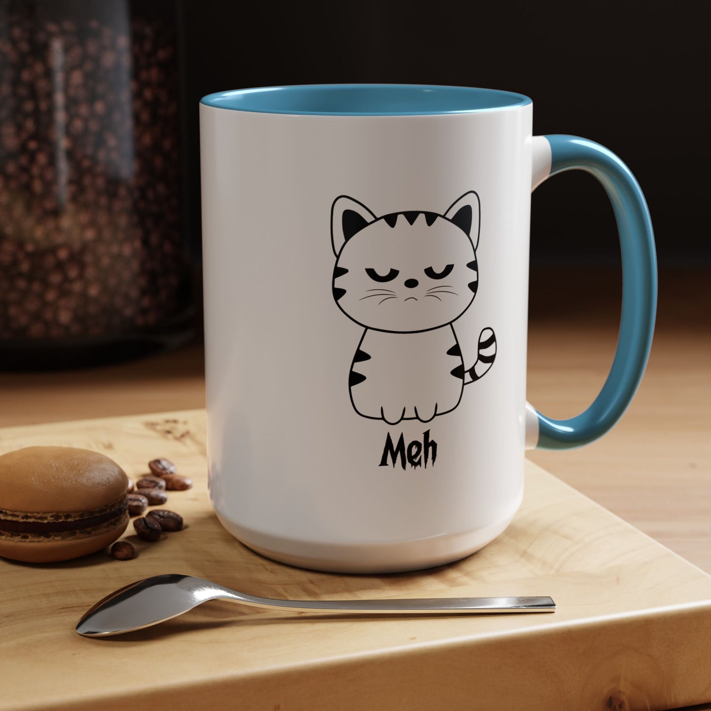 Mug - Cute Funny Meh Meme Cat Coffee Tea Cup Hilarious Gift Idea