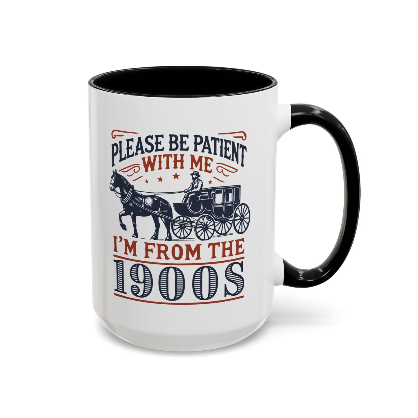 Vintage Retro Vibe Coffee Tea Mug - Hot Trending Navy Blue Merch Gift