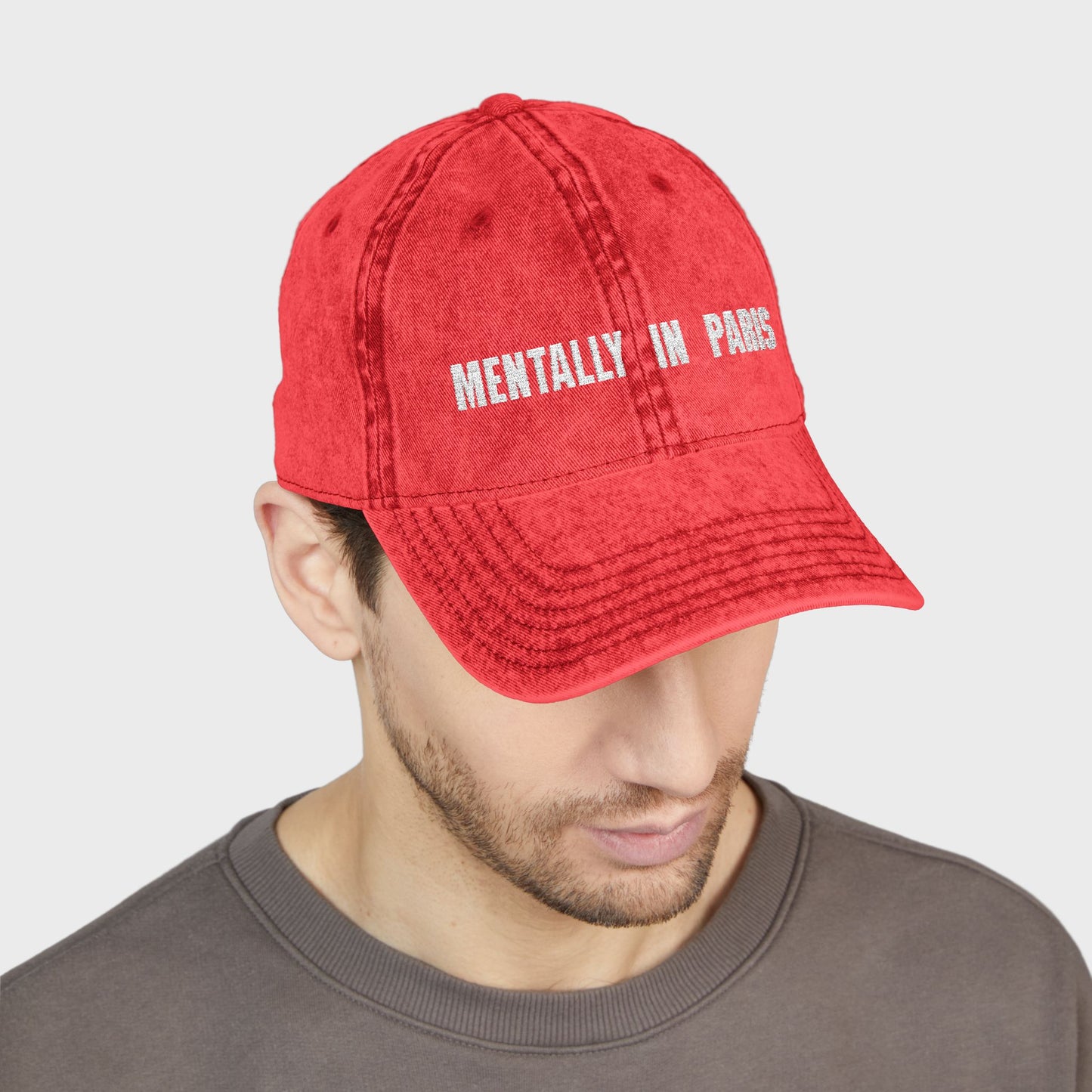 Personalized Any Special Place You Love | Mentally in Paris Vintage Embroidered Cap
