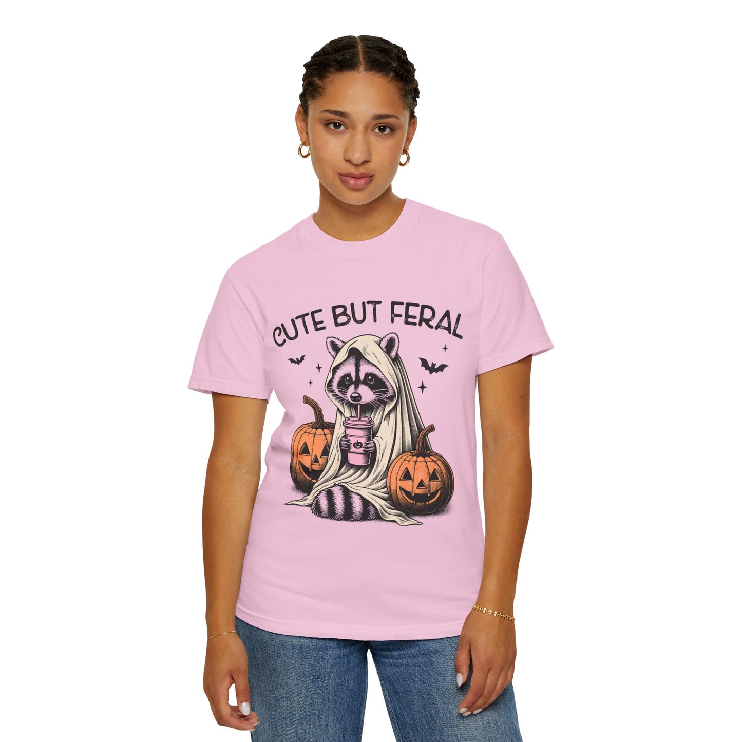 Raccoon Garment-dyed Tee Comfort Color T-shirt - Cute and Feral Halloween Season Gift Ideas