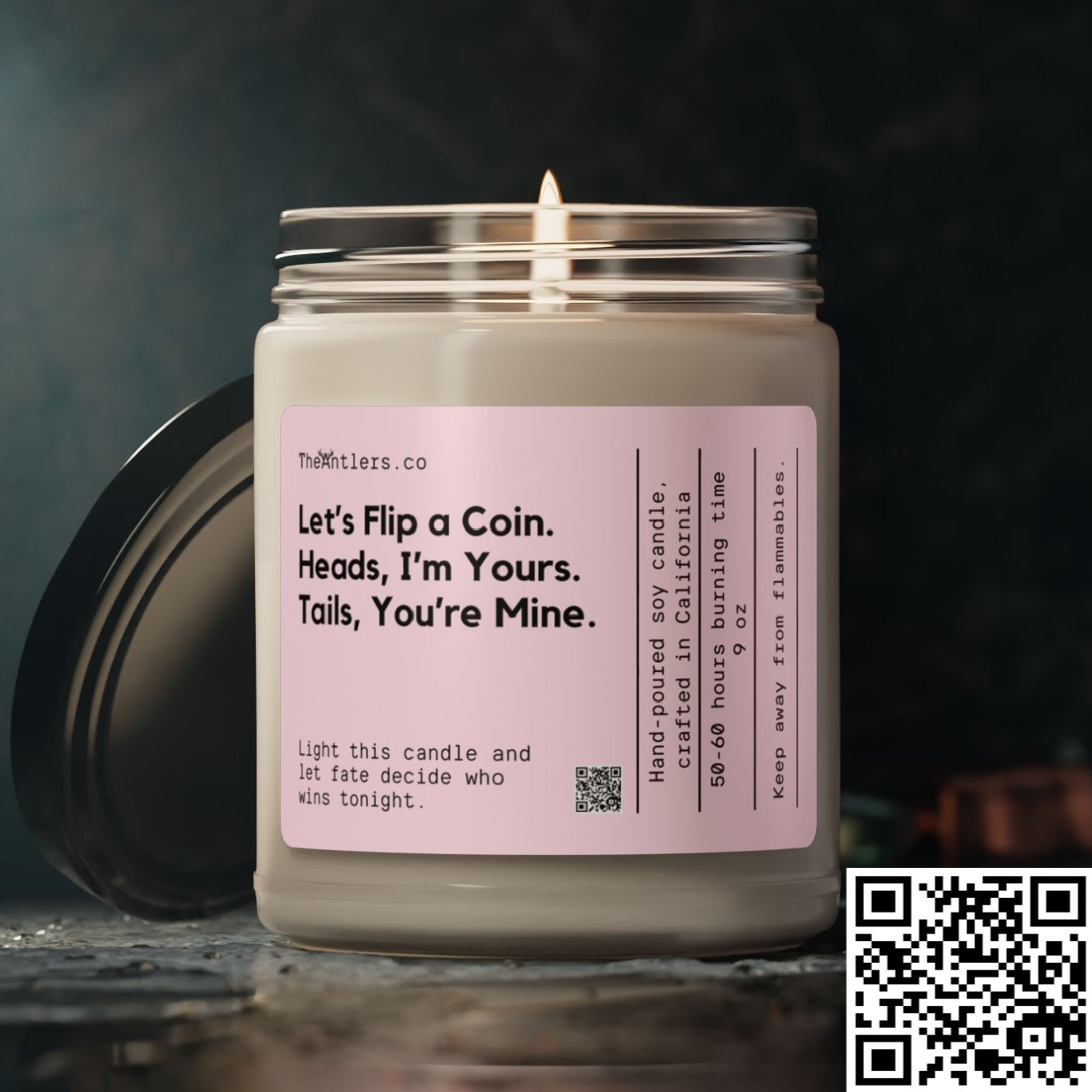 Play This with Your Special Someone Soy Wax Candle, Romantic Couples, Decoration Gift Idea, Eco Friendly 9oz. Candle