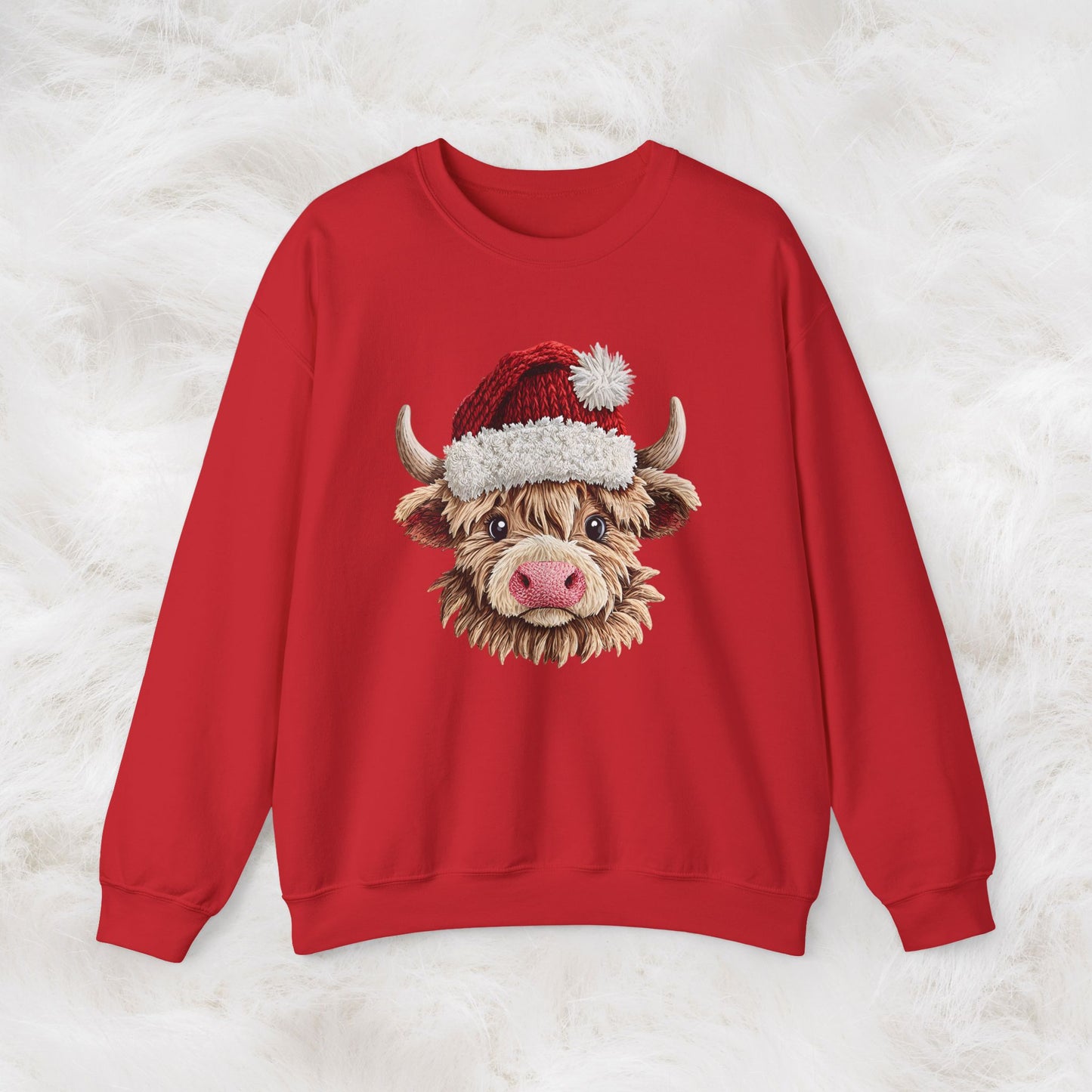 Cute Highland Cow Crewneck Sweatshirt — Cozy Everyday Gift Ideas