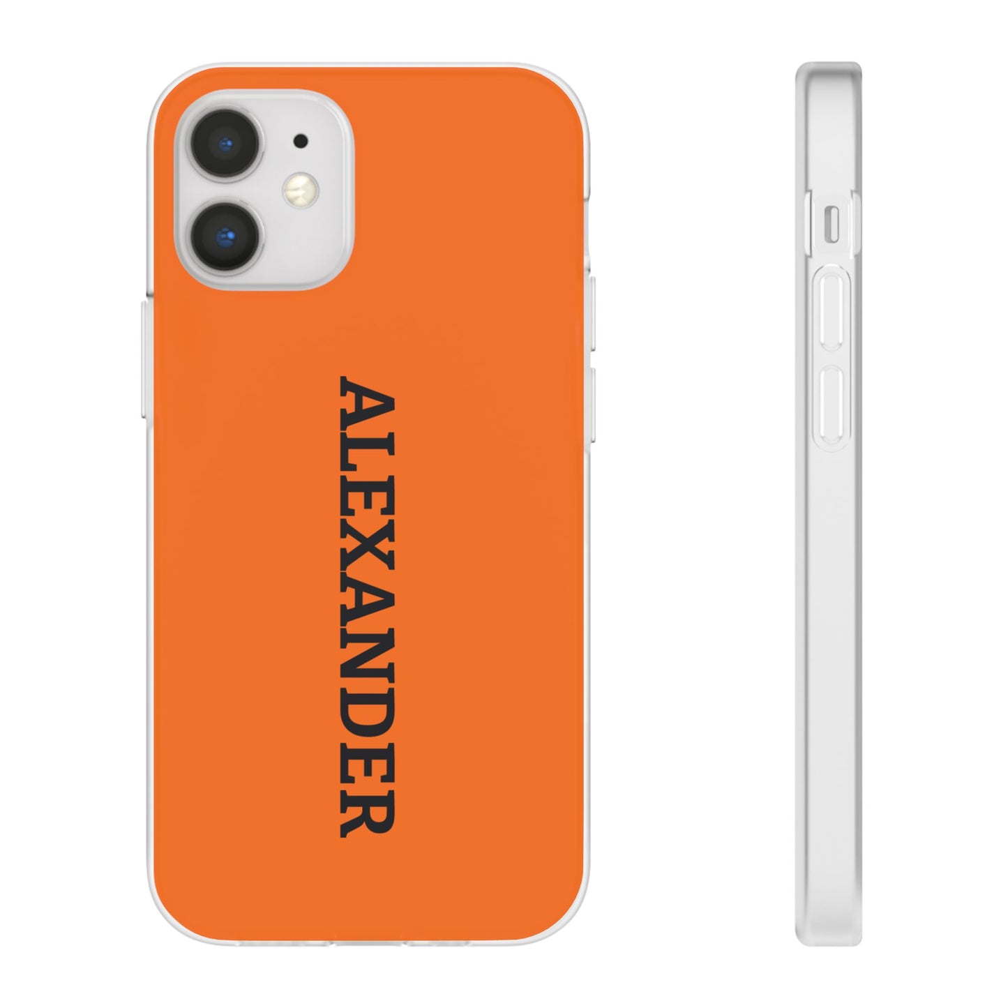 Personalized Name Text Luxury Orange Phone Case.