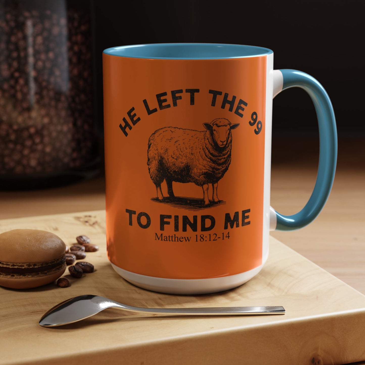He Left the 99 Sheep Coffee Tea Mug — Inspirational Christian Matthew 18:12-14 Souvenir Cup