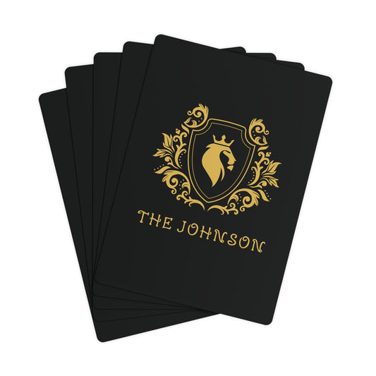 Personalized Family Name Lion King Poker Playing Cards Set | Souvenir Play Card for Pet Lover | Hunting Christmas Birthday Gift
