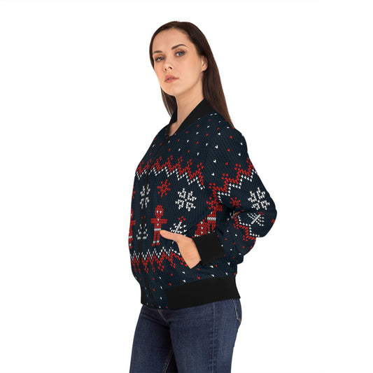 Printed Knit Ugly Bomber Jacket | Hunting Christmas Winter Gift Idea