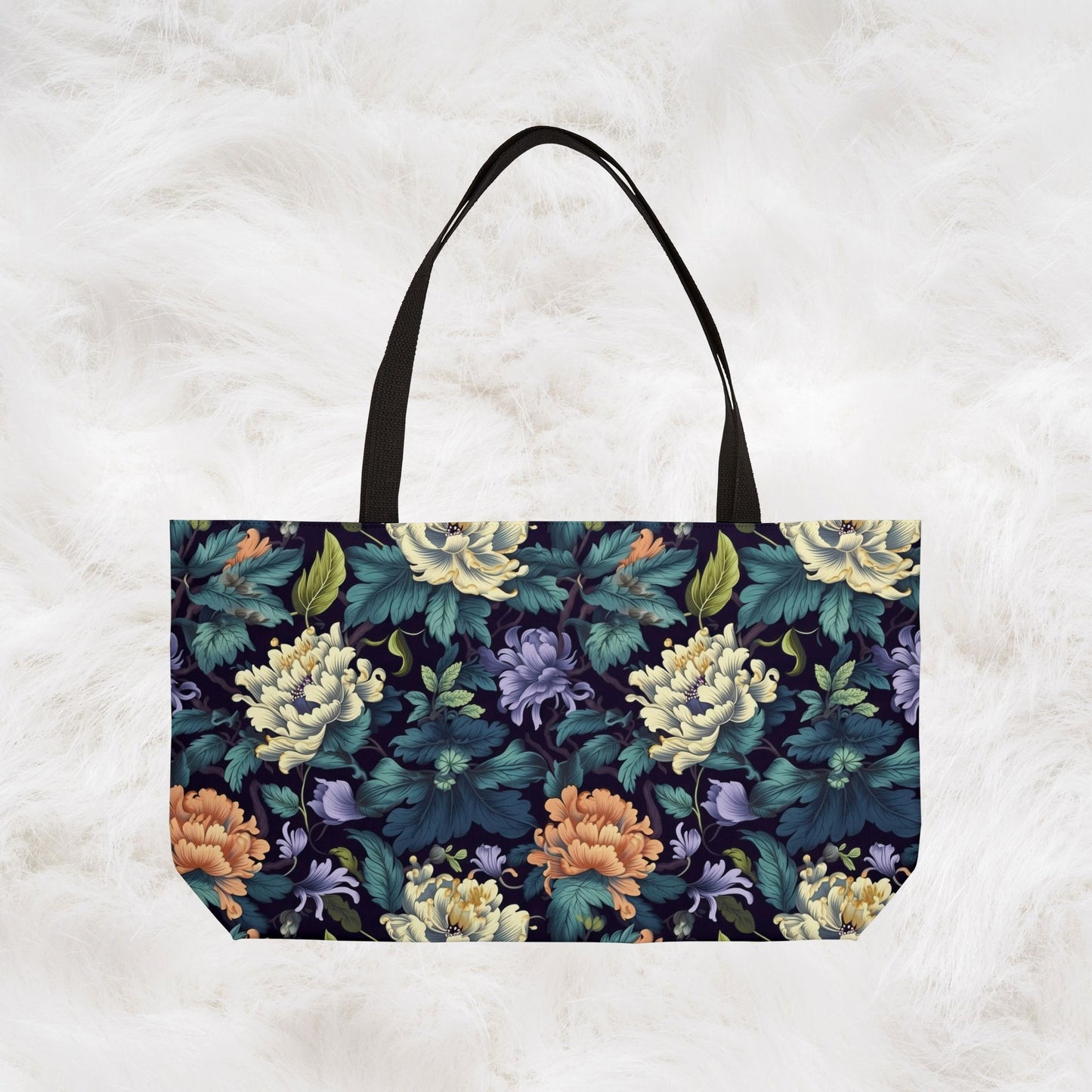 Personalized Weekender Bag | Toile De Jouy Seamless Vintage Floral Art | Travel Birthday Anniversary Christmas Gift Ideas Bridesmaids Gifts