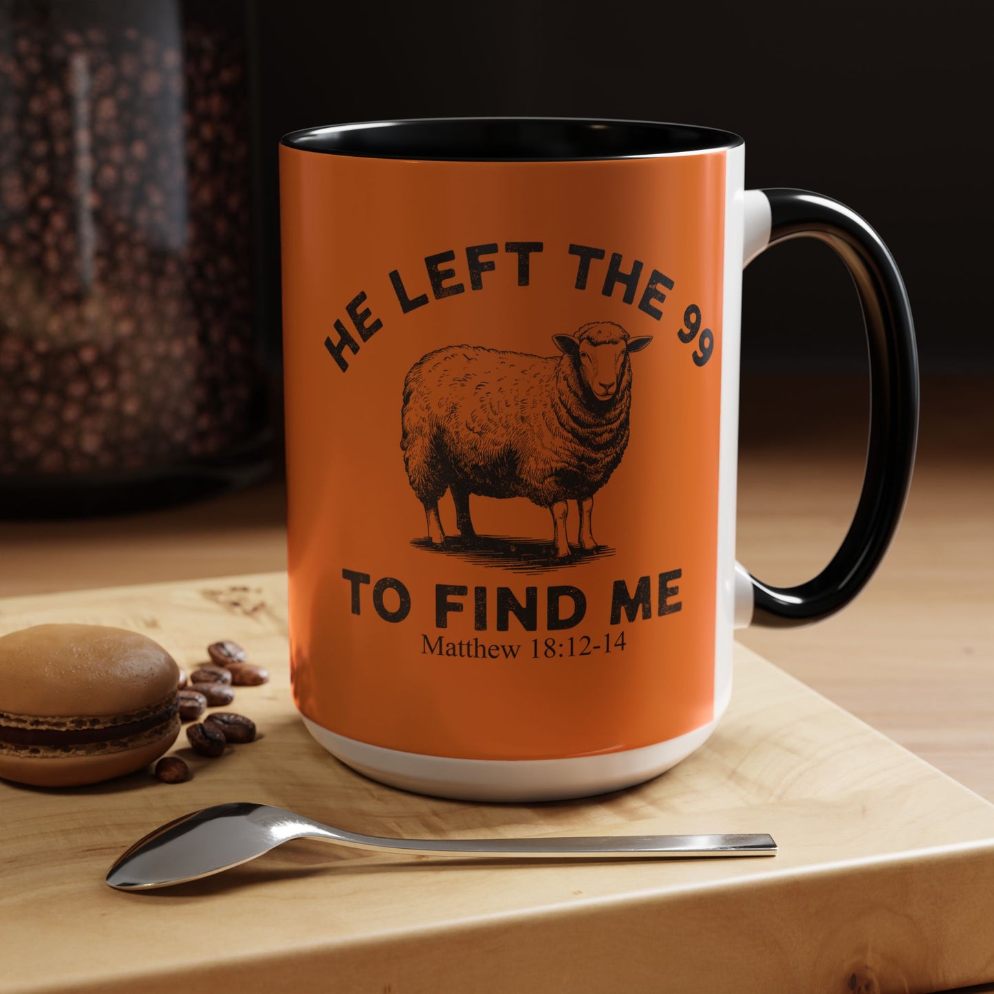 He Left the 99 Sheep Coffee Tea Mug — Inspirational Christian Matthew 18:12-14 Souvenir Cup