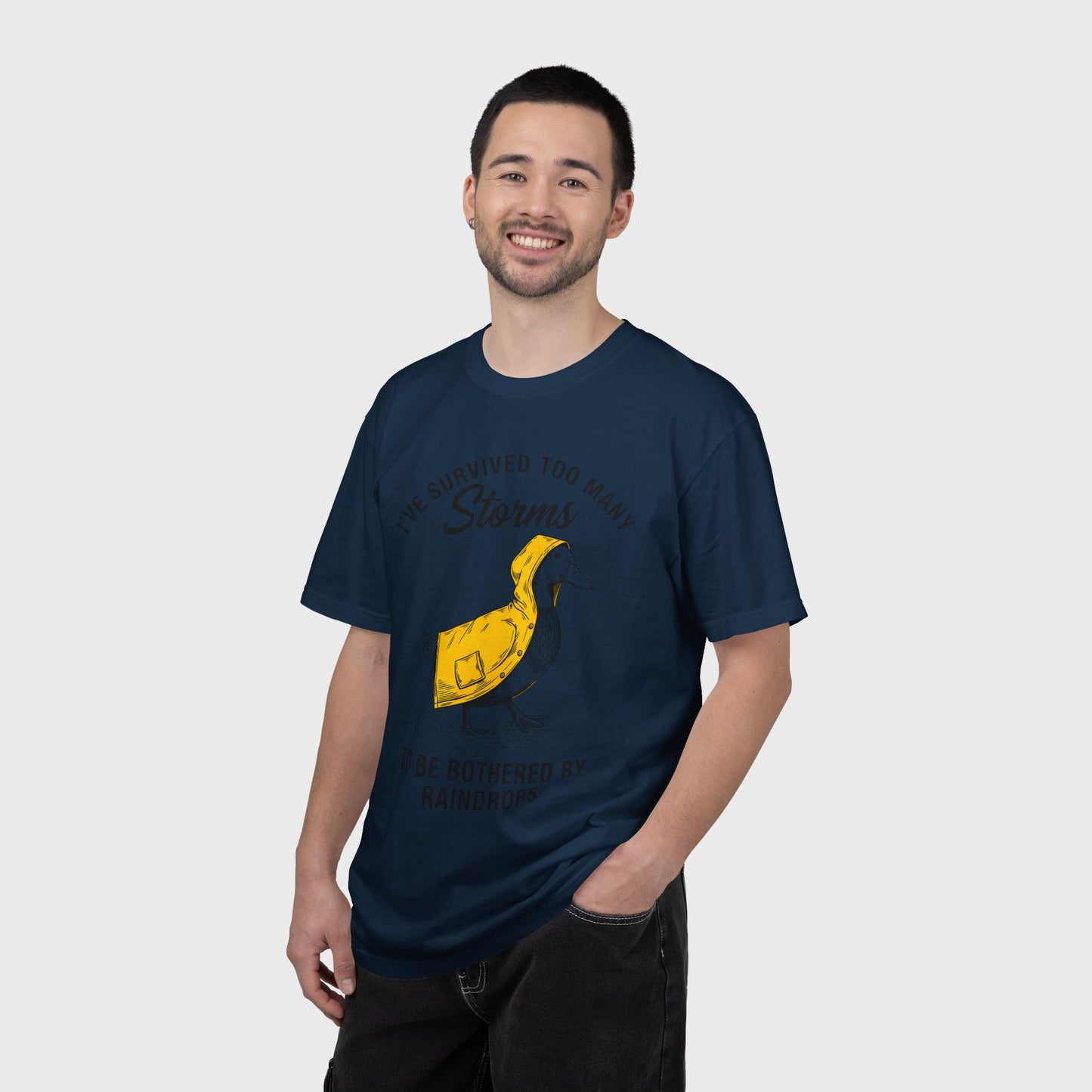 Funny Storm-Proof Goose Duck Unisex T-Shirt | I’ve Survived Too Many Storms to Be Bothered by Raindrops