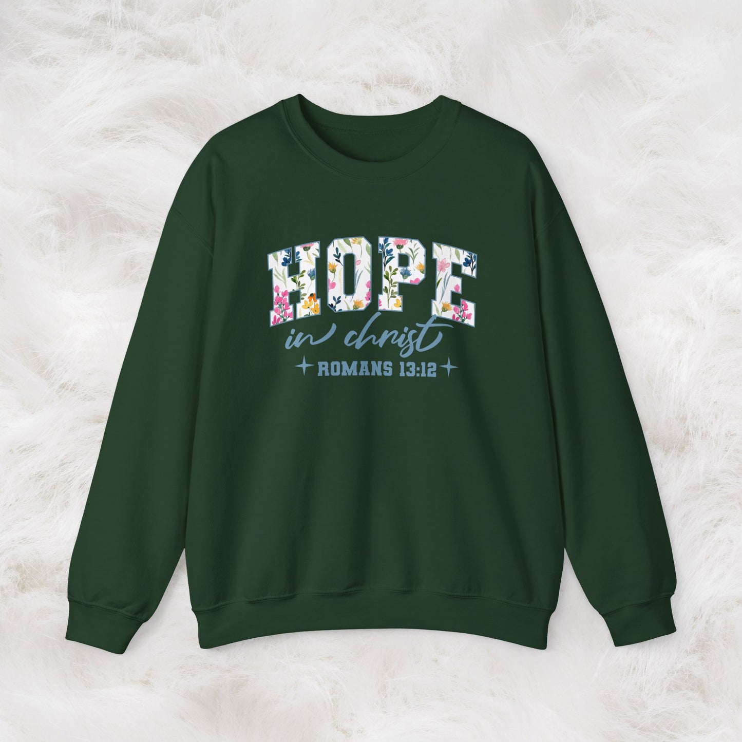 Hope in Christ Romans 13:12 Bible Verse Christian Sweatshirt | Inspirational Crewneck Unisex Gift | Cozy Everyday Wear
