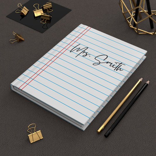 Personalized Name College Ruled Lined Journal Notebook | College Student Teacher Motivation Souvenir Gift Idea