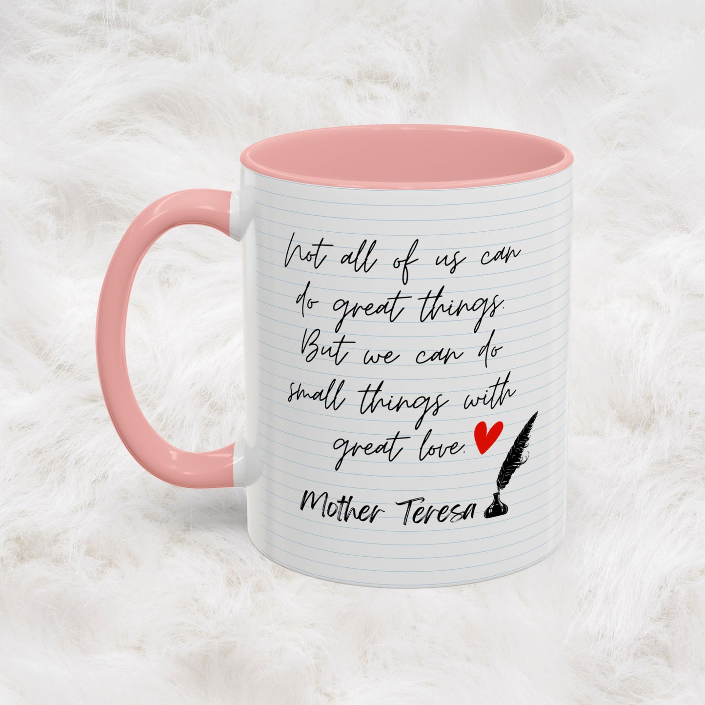 Mother Teresa Famous Positive Quotes Mug - We have only today, Let Us Begin | Christian Catholic Souvenir Cup