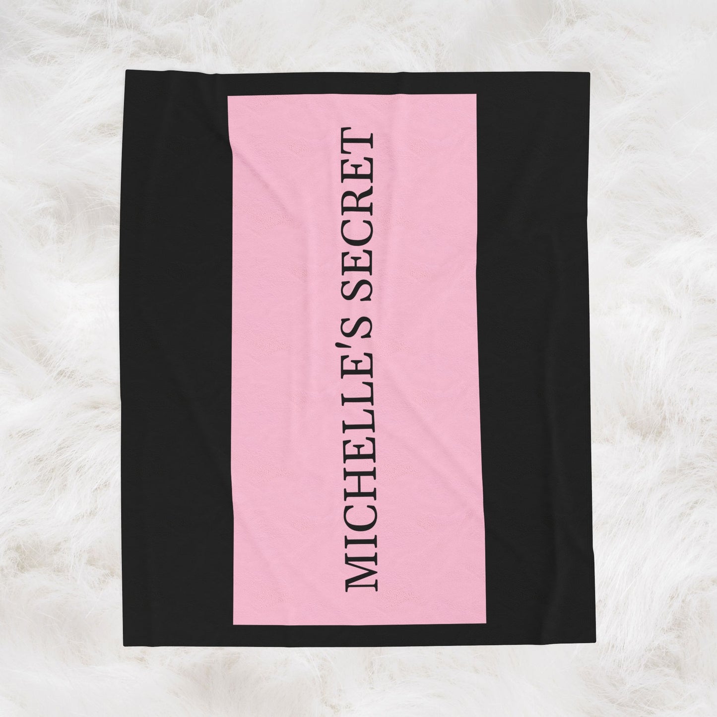 Personalized Name Pink Stripes Velveteen Plush Blanket | Hunting Birthday Christmas Valentine Travel Flight Vacation Gifts