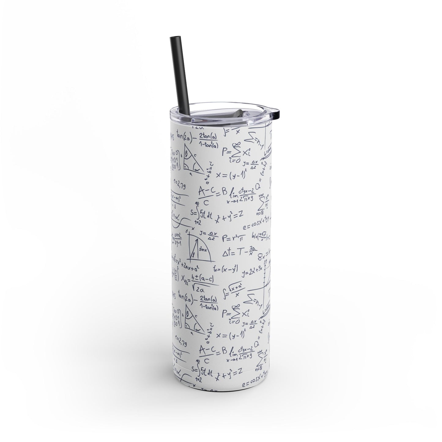 Mathematics Lovers Science Math Pattern Skinny Matte Tumbler Hunting Birthday Christmas Gifts