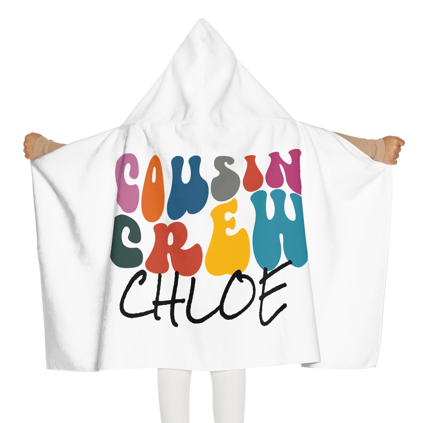 Personalized Name Cousin Crew Youth Hooded Towel