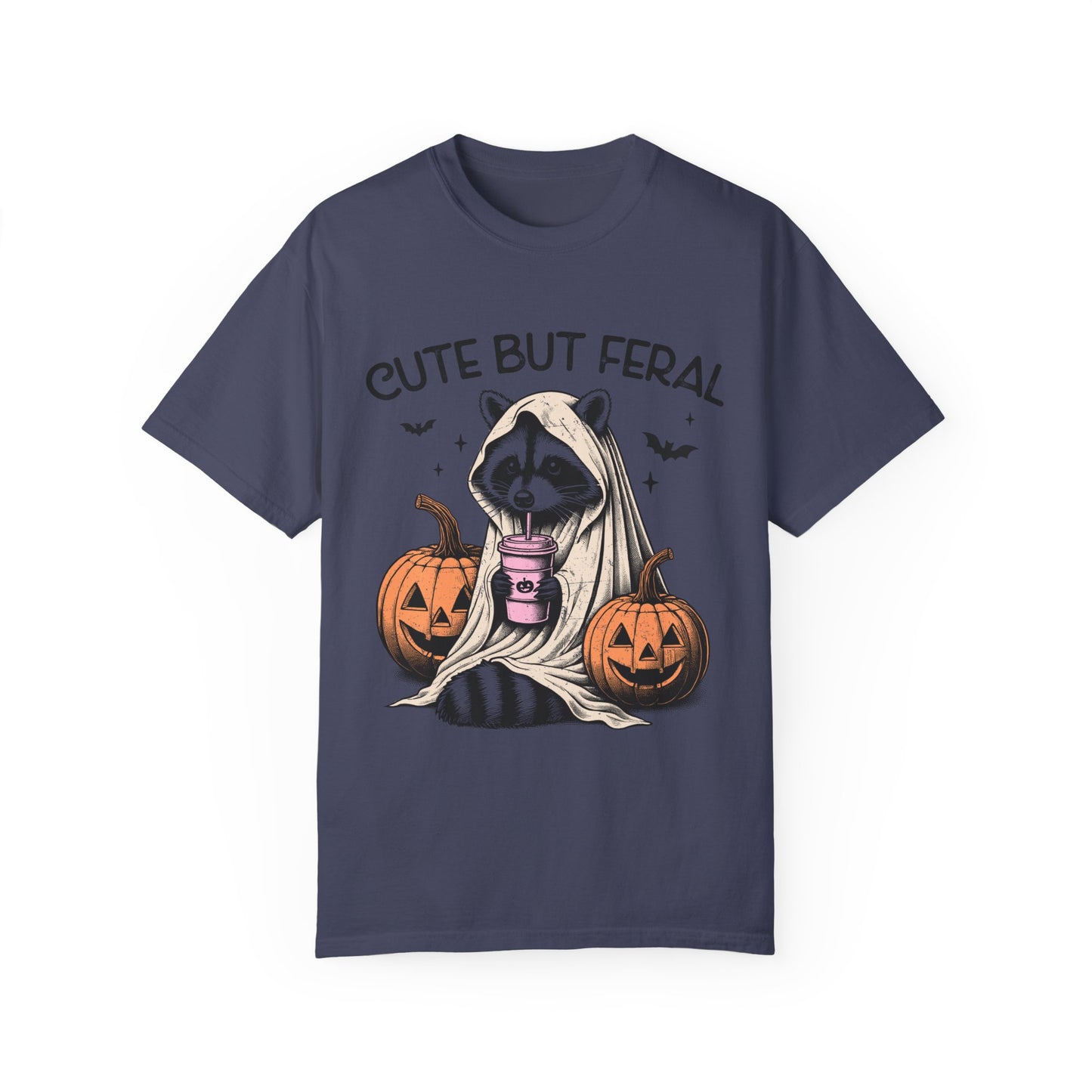 Raccoon Garment-dyed Tee Comfort Color T-shirt - Cute and Feral Halloween Season Gift Ideas