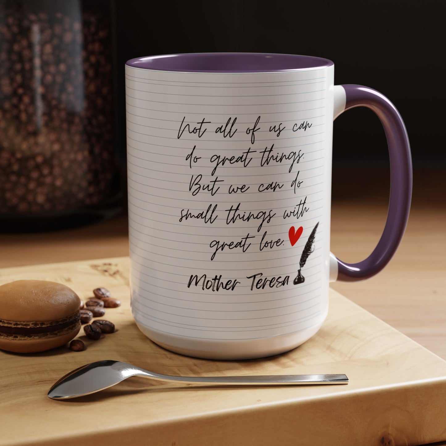 Mother Teresa Famous Positive Quotes Mug - We have only today, Let Us Begin | Christian Catholic Souvenir Cup