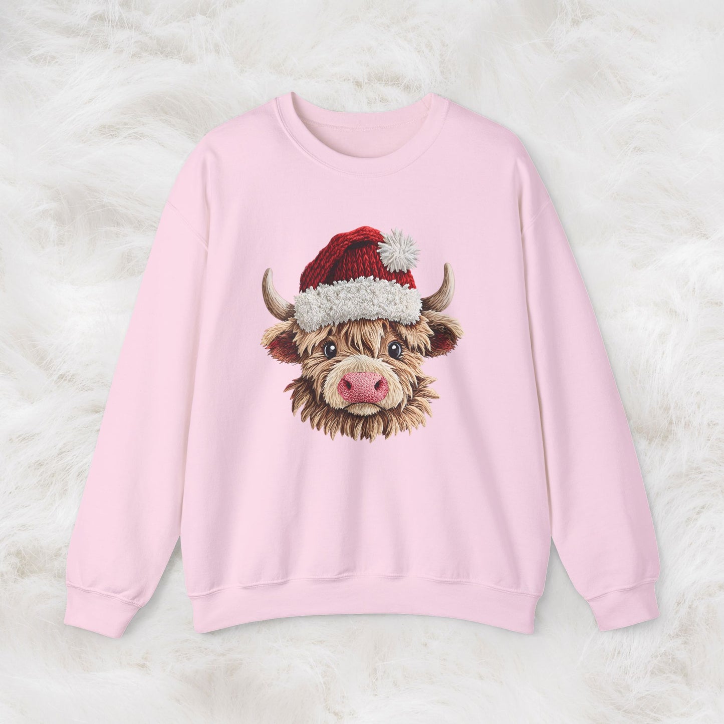 Cute Highland Cow Crewneck Sweatshirt — Cozy Everyday Gift Ideas