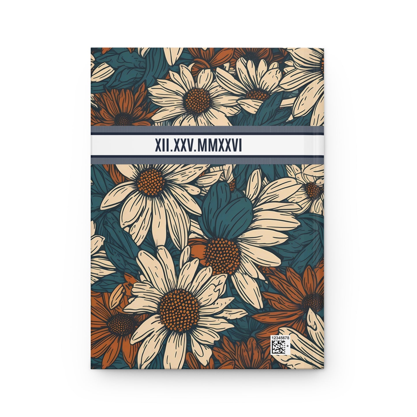 Personalized Name Text Daisy Floral Luxury Vintage Toile De Jouy French Pattern Journal Notebook