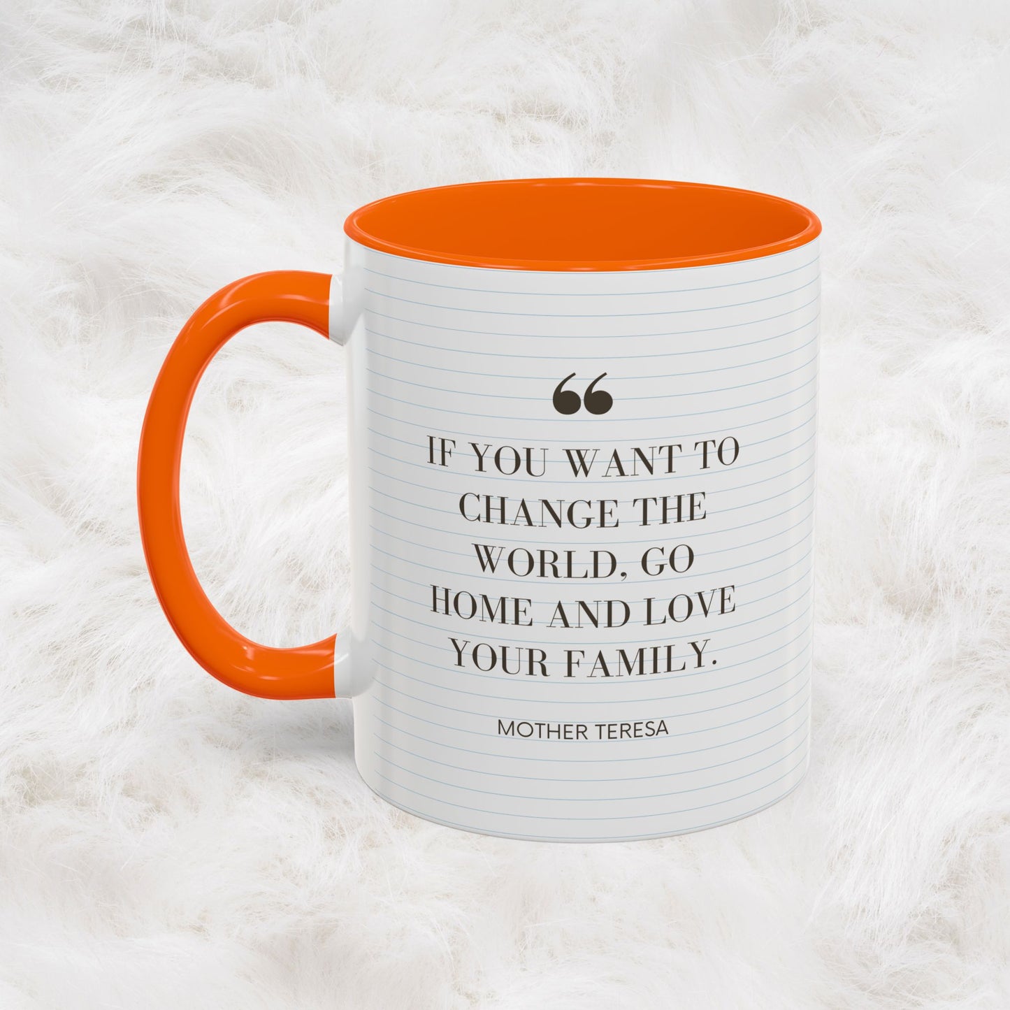 Love your Family - Mother Teresa Inspired Quote Mug | Christian Catholic Souvenir Birthday Christmas Gift Ideas