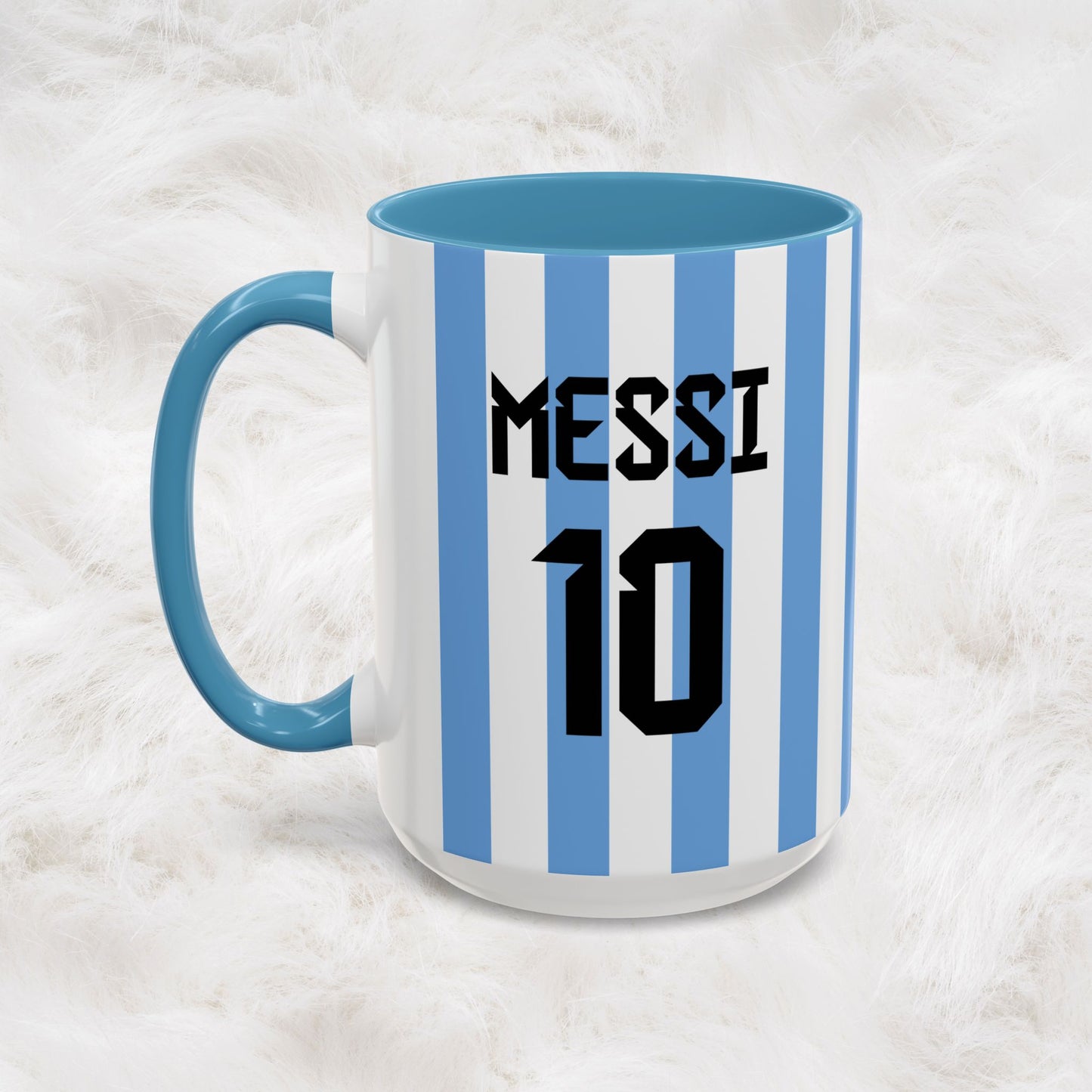 Personalized Name & Number Argentina Jersey Football Soccer World Cup Mug | Lionel Messi Fans | Hunting Birthday Christmas Gift Present