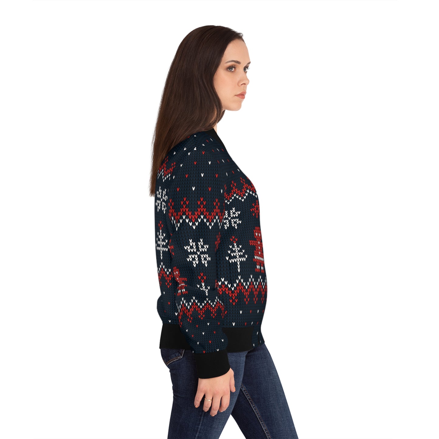 Printed Knit Ugly Bomber Jacket | Hunting Christmas Winter Gift Idea