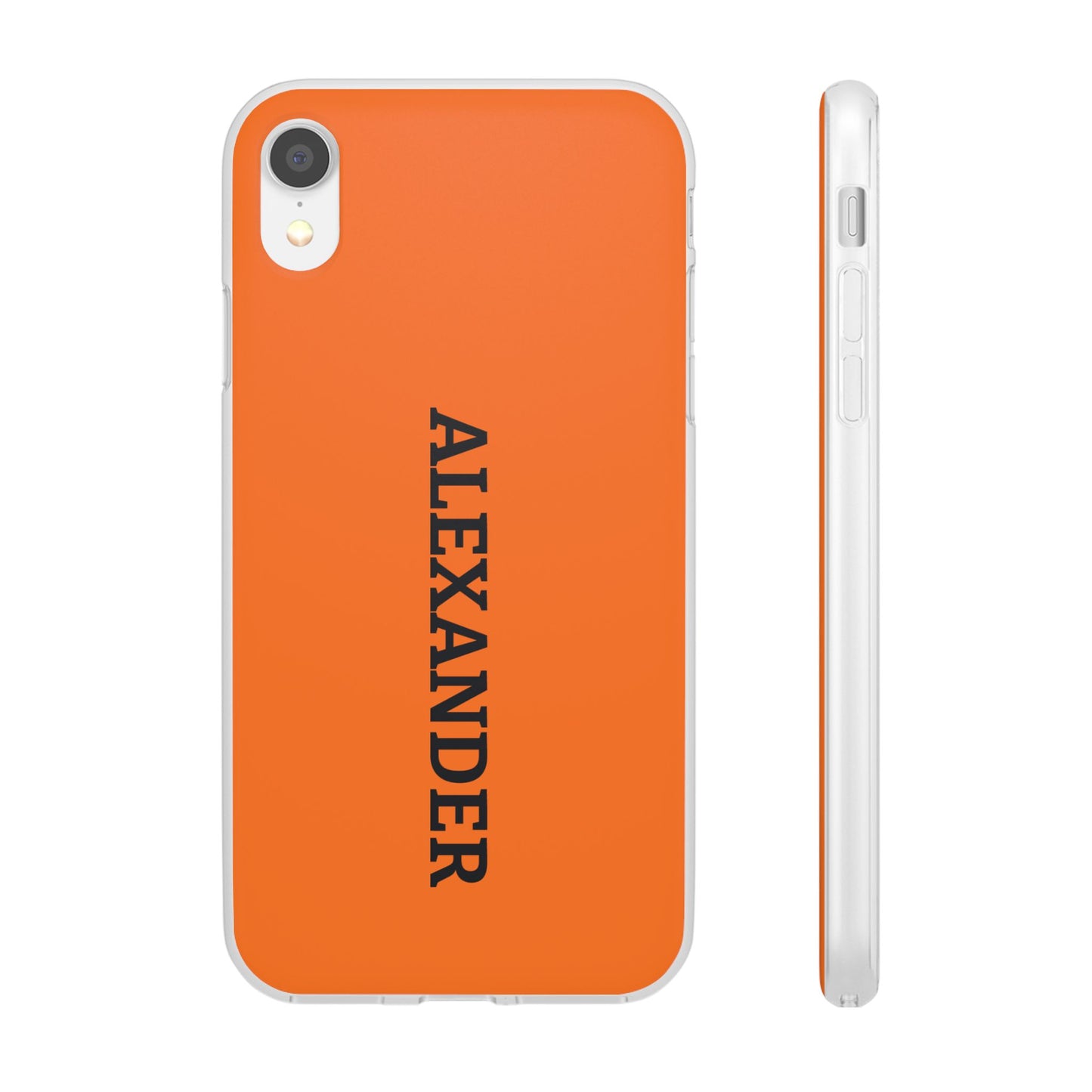 Personalized Name Text Luxury Orange Phone Case.