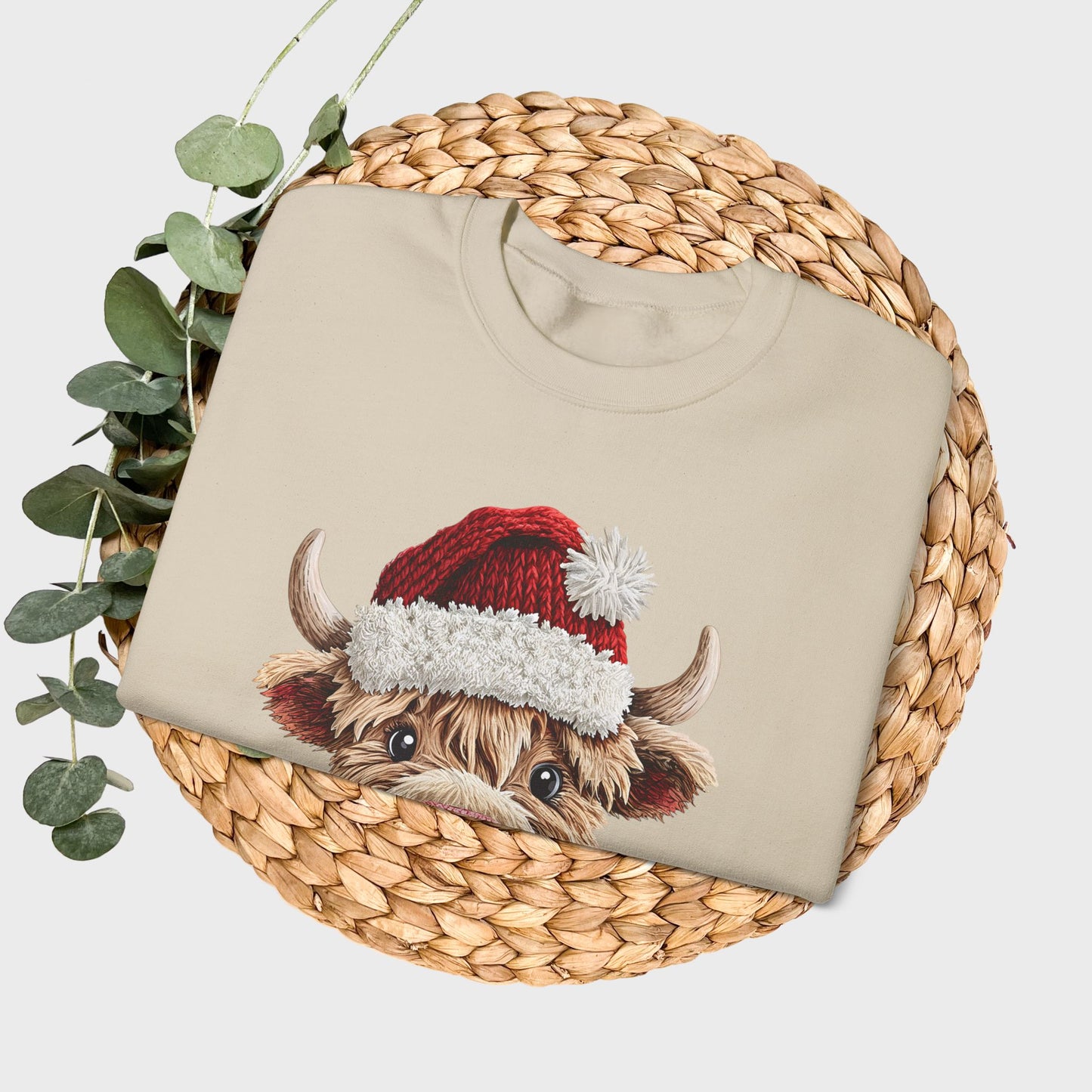 Cute Highland Cow Crewneck Sweatshirt — Cozy Everyday Gift Ideas