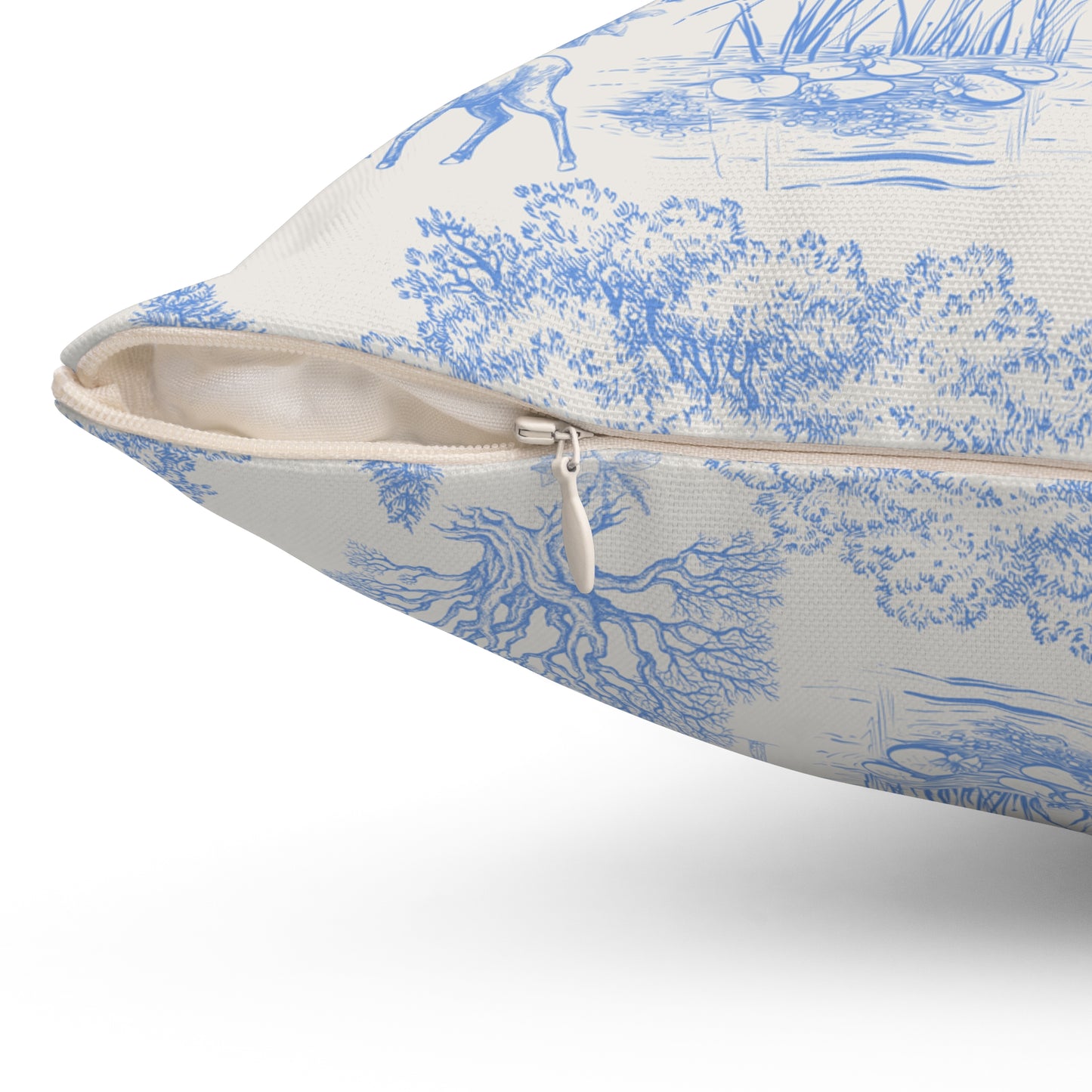 Personalized Luxury Vintage Toile De Jouy Square Pillow Version 6