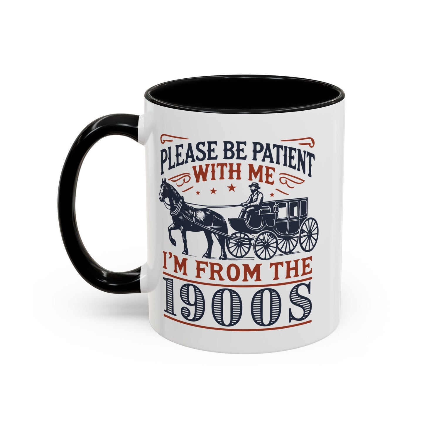 Vintage Retro Vibe Coffee Tea Mug - Hot Trending Navy Blue Merch Gift