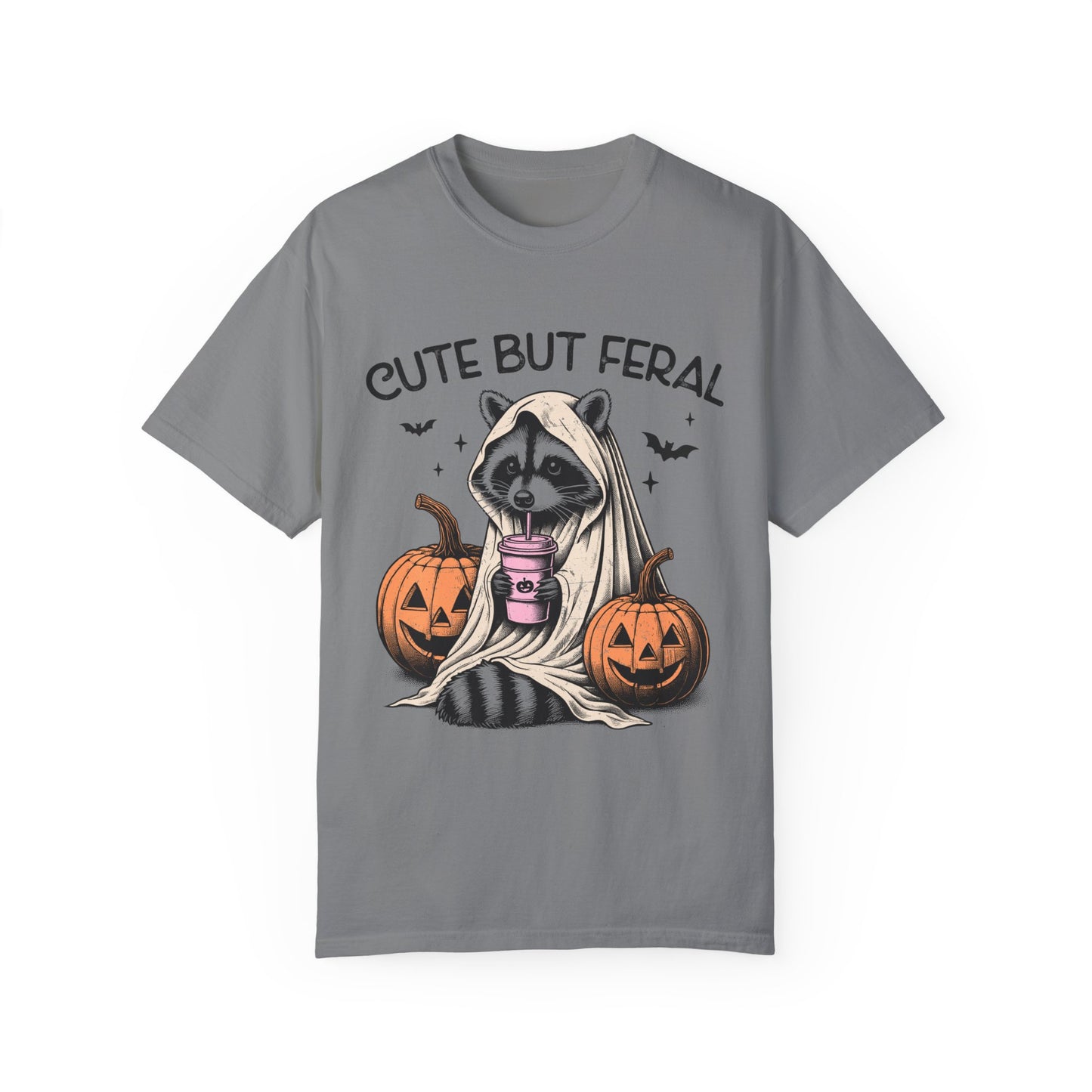 Raccoon Garment-dyed Tee Comfort Color T-shirt - Cute and Feral Halloween Season Gift Ideas