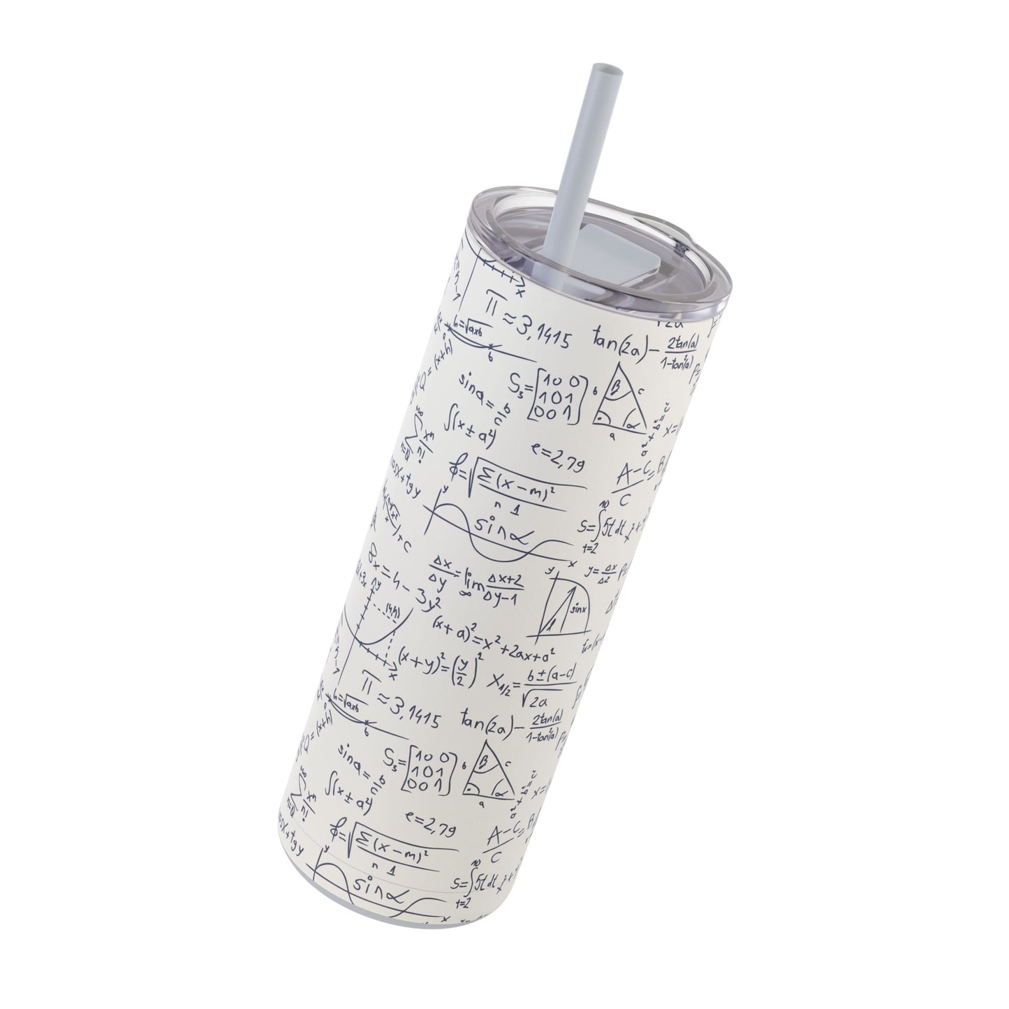 Mathematics Lovers Science Math Pattern Skinny Matte Tumbler Hunting Birthday Christmas Gifts