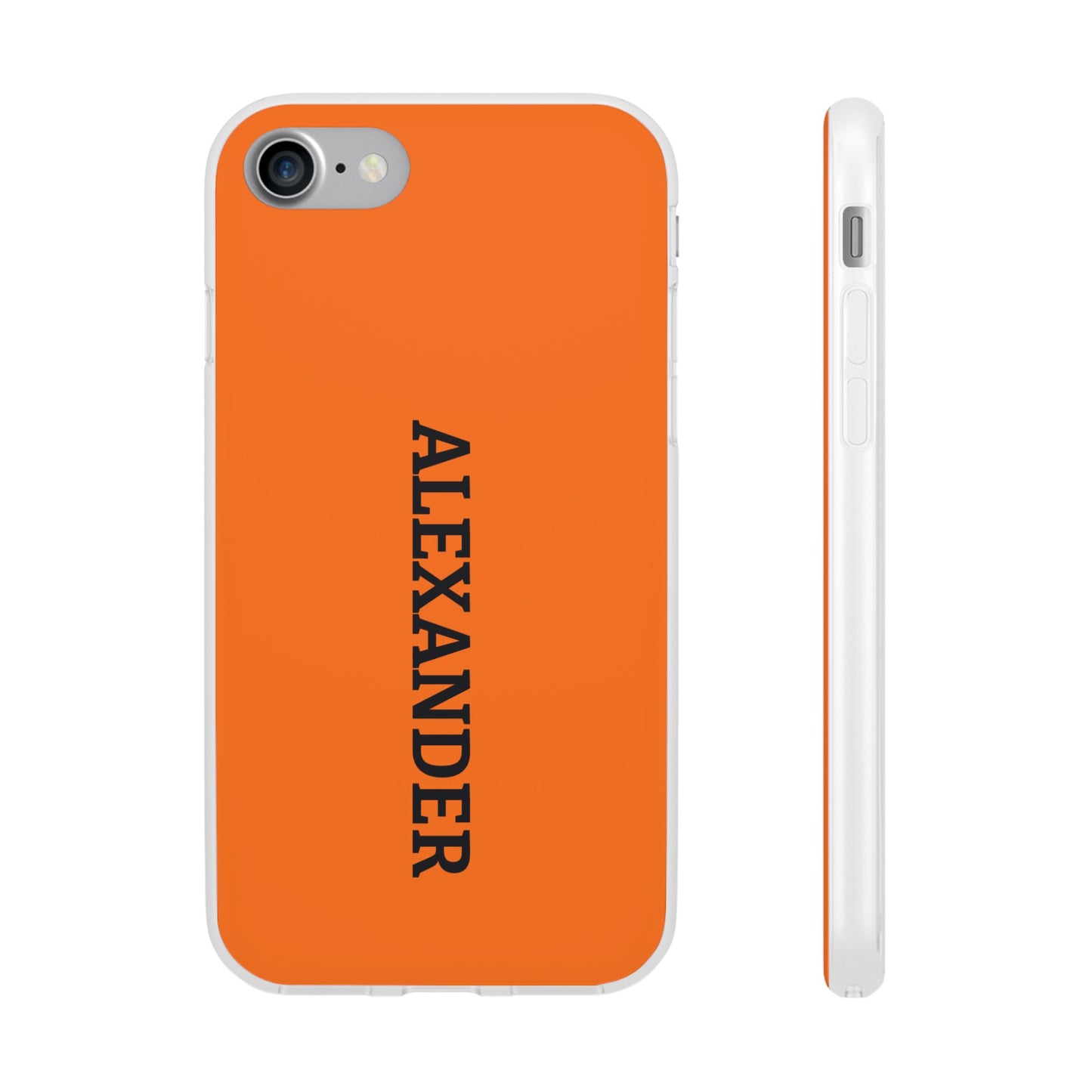 Personalized Name Text Luxury Orange Phone Case.