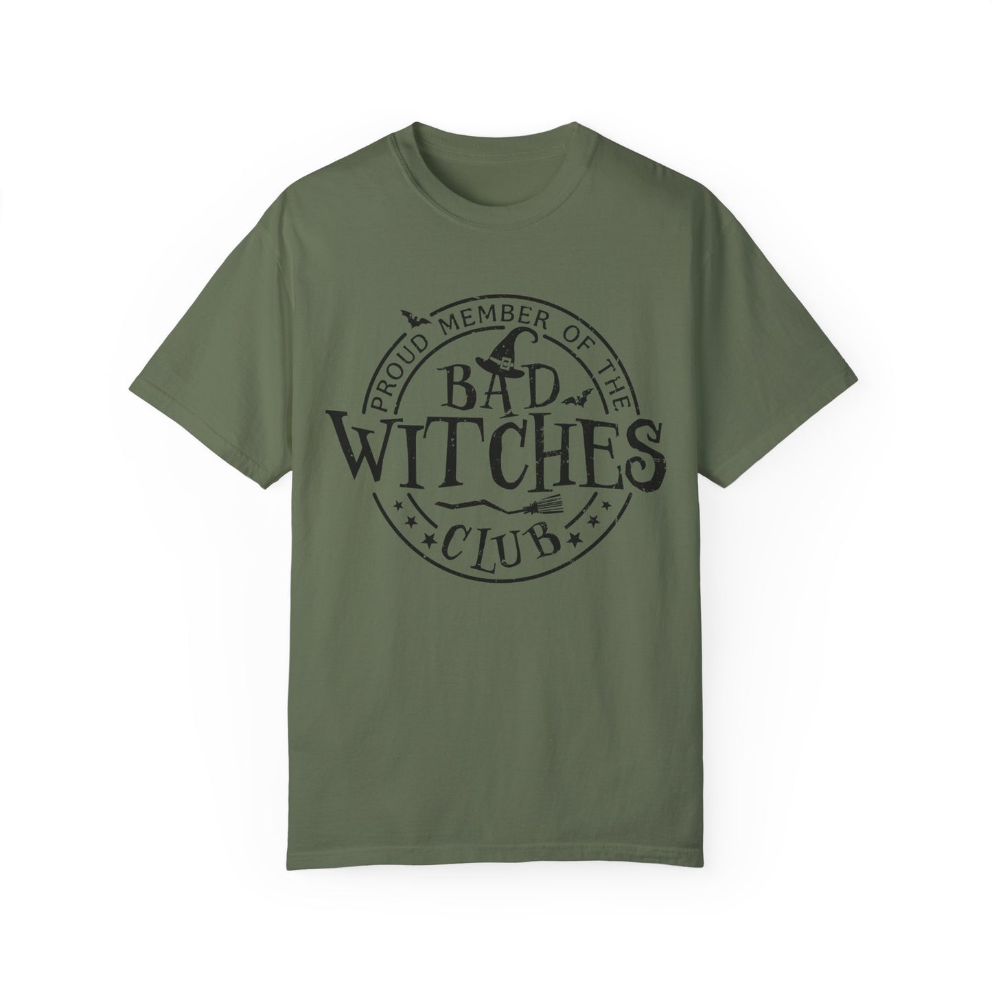 Bad Witches Club Unisex Garment-dyed Tee Comfort Color T-shirt - Halloween Holiday Season Gift Ideas