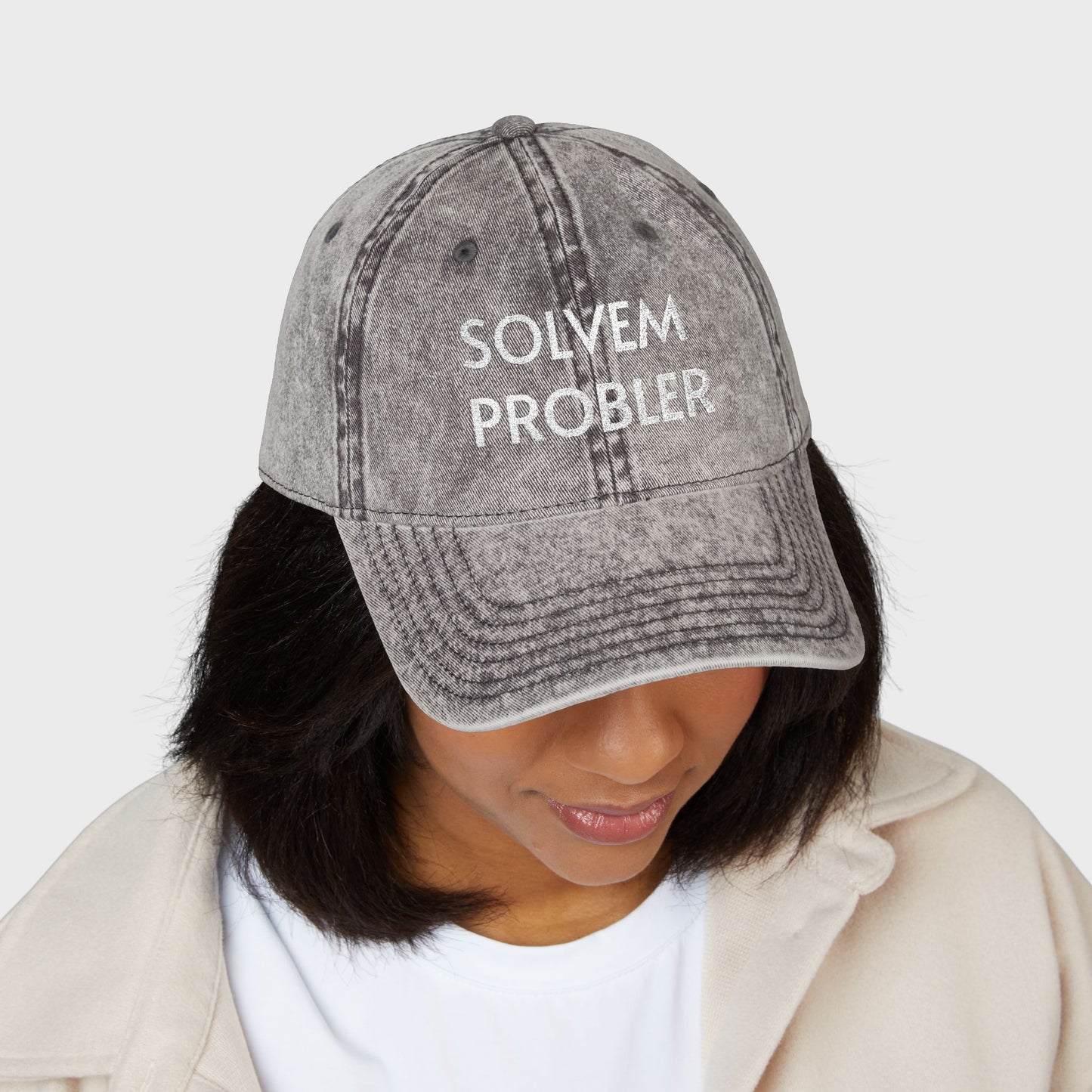 Funny Solvem Probler Vintage Embroidered Cap