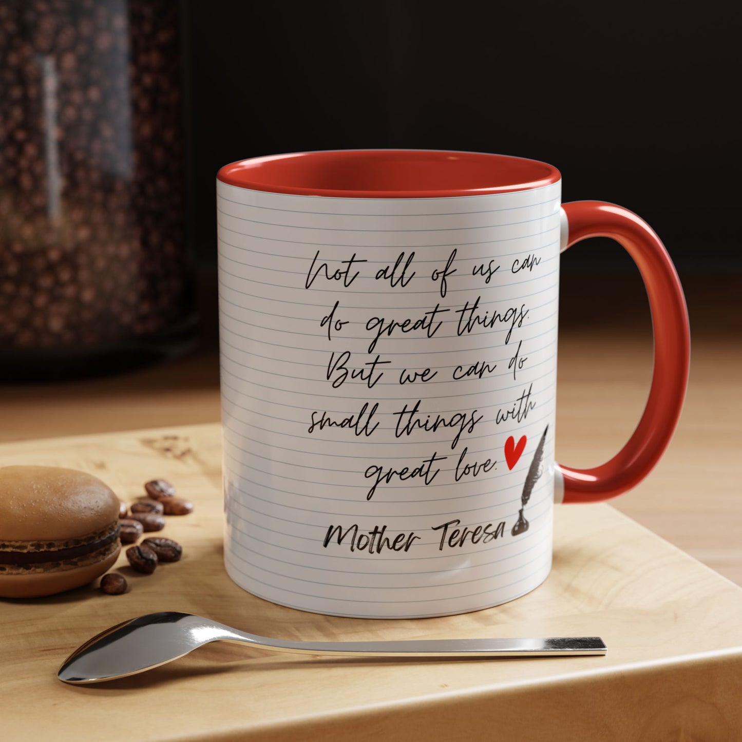 Mother Teresa Famous Positive Quotes Mug - We have only today, Let Us Begin | Christian Catholic Souvenir Cup