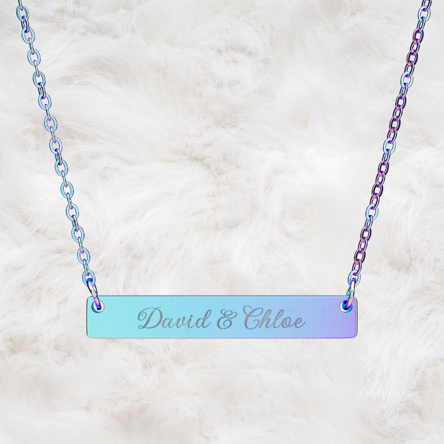 Personalized Name Engraved Horizontal Bar Necklace | Custom Jewelry Gift Ideas