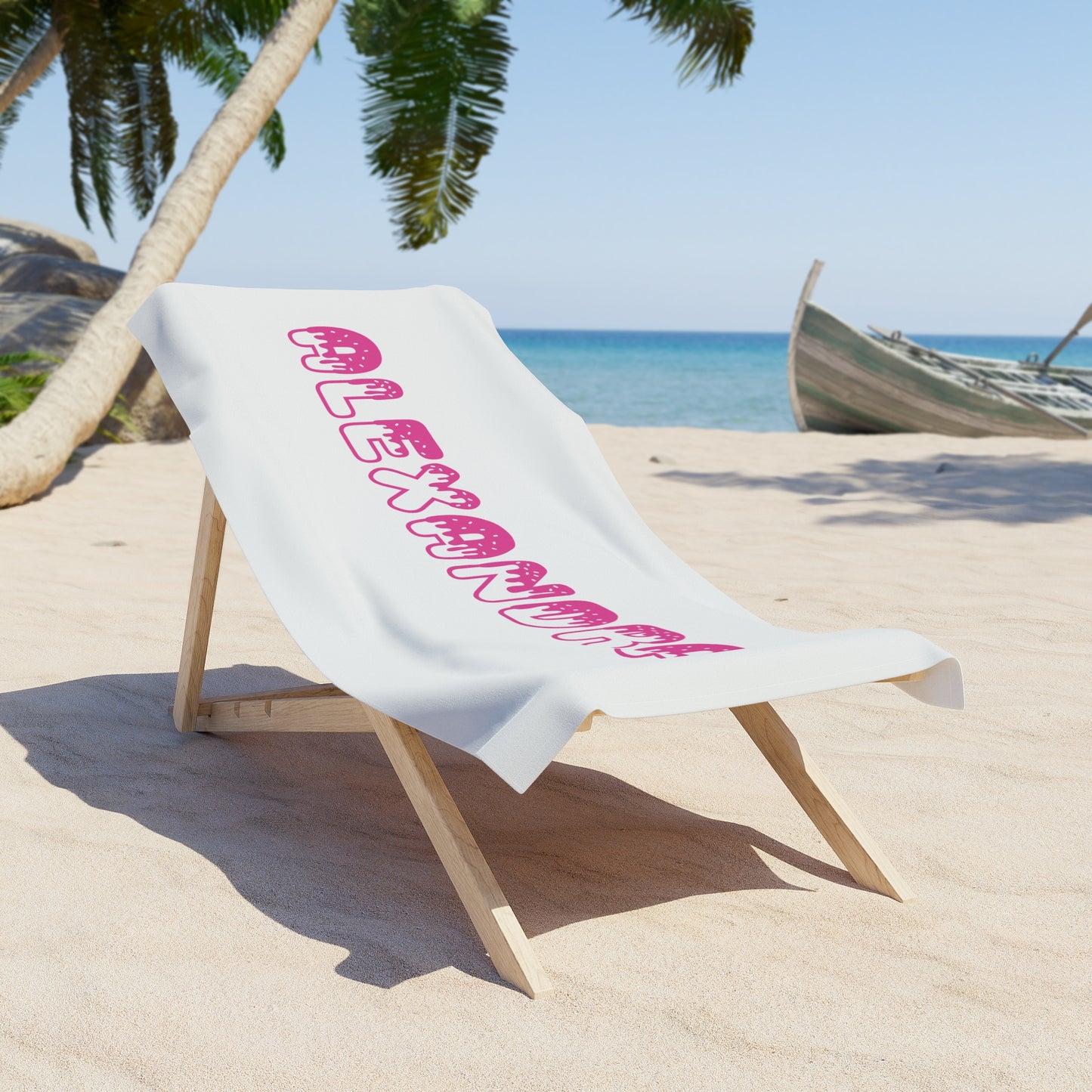 Personalized Name Beach Towel - Pool Beach & Summer Sweet Donut Vibes
