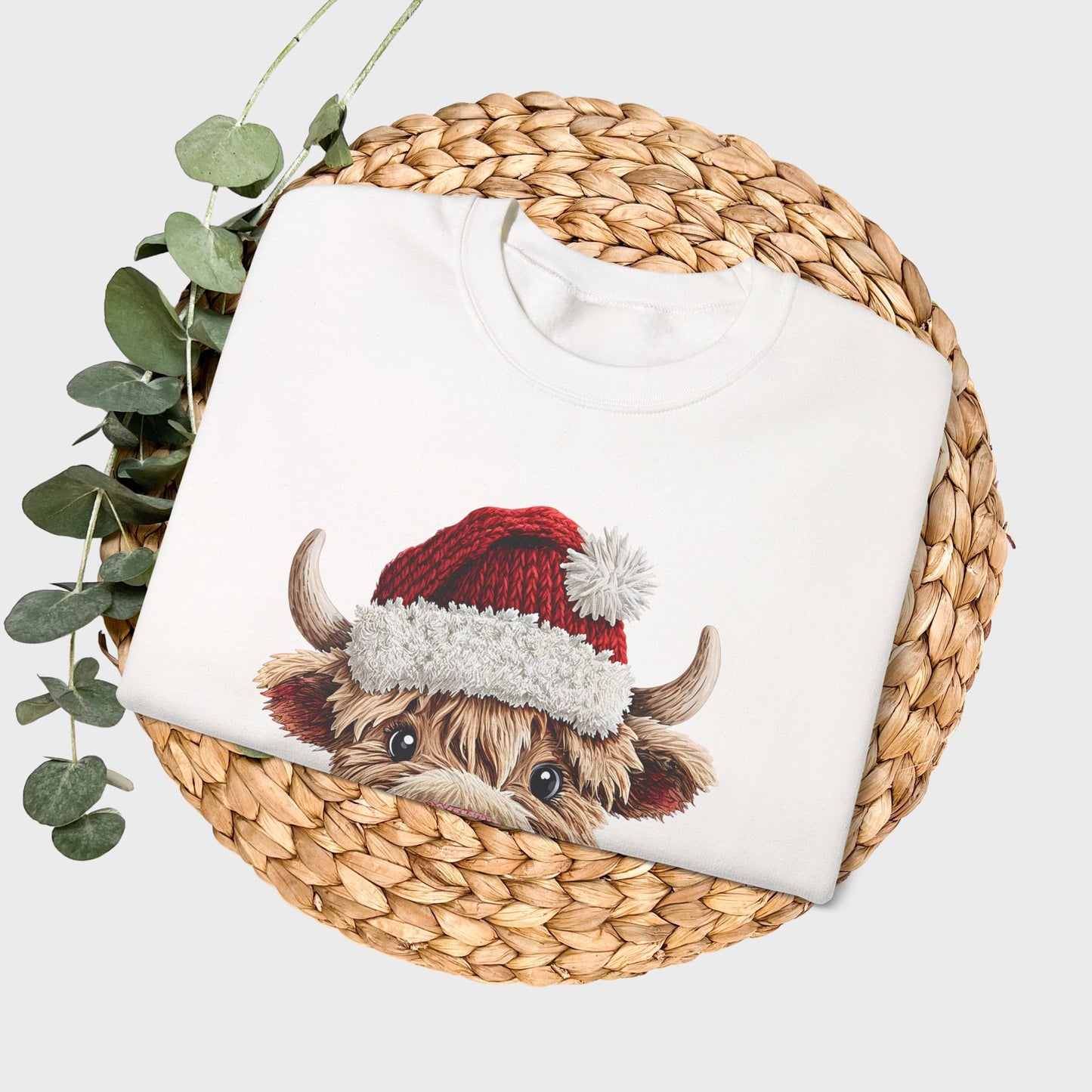 Cute Highland Cow Crewneck Sweatshirt — Cozy Everyday Gift Ideas