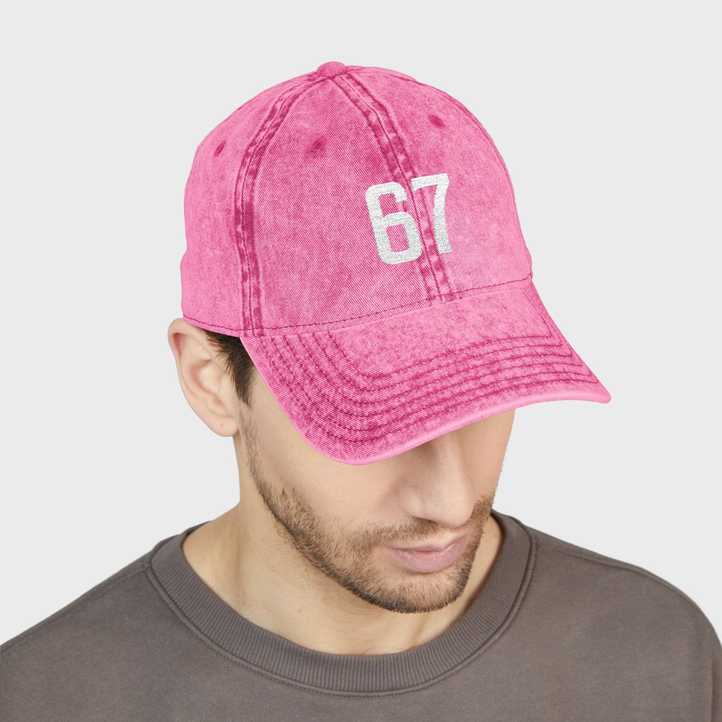 Funny Trending 67 Six Seven Memes Jokes Vintage Embroidered Cap