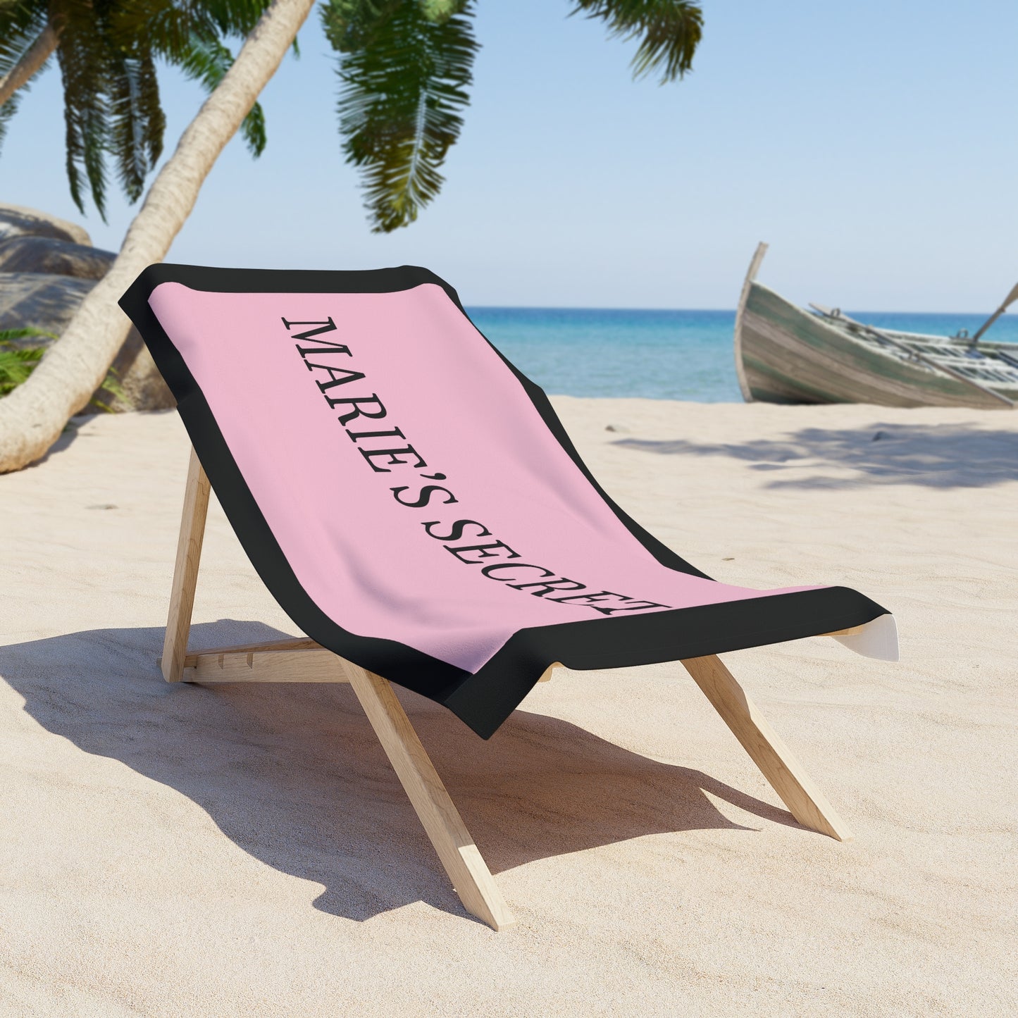Personalized Pink Stripes Beach Towel | Birthday Valentine Anniversary Christmas Gift Ideas | Travel Vacation