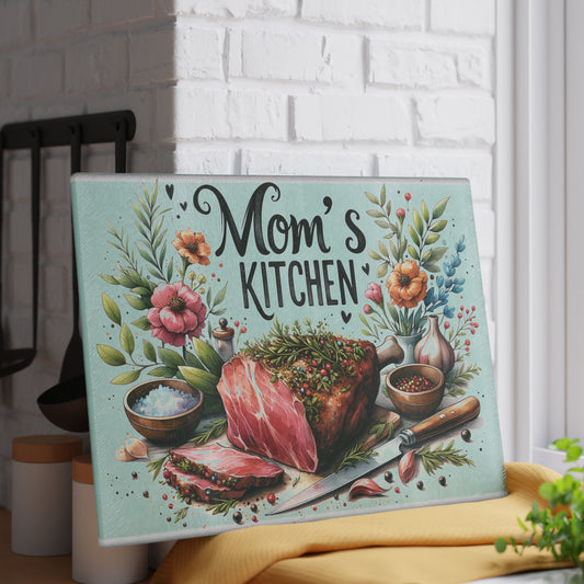 Mom's Kitchen Glass Cutting Board Home Decor Gift Ideas