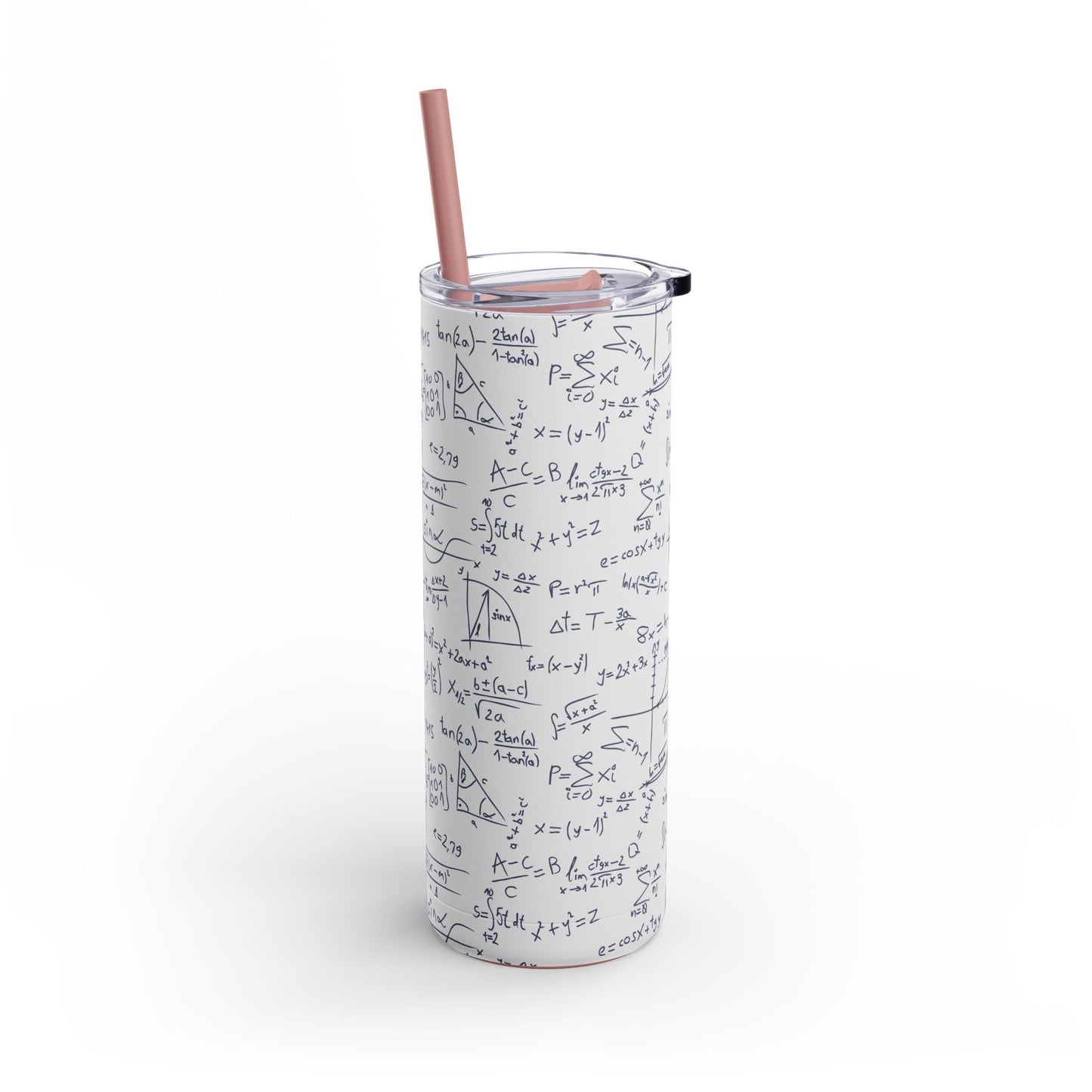 Mathematics Lovers Science Math Pattern Skinny Matte Tumbler Hunting Birthday Christmas Gifts