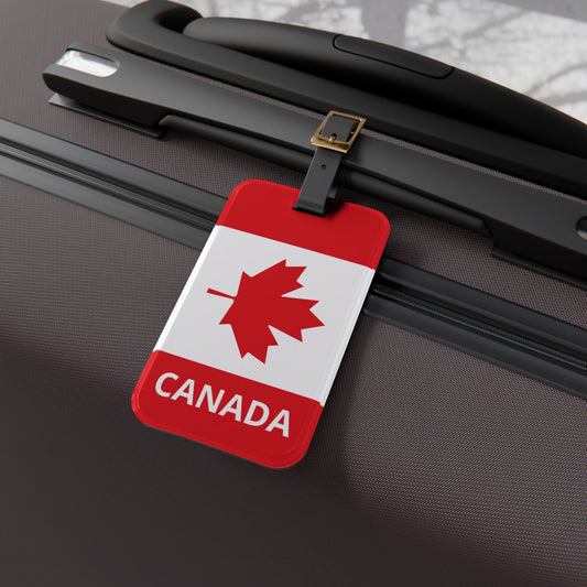 Canada Flag Red Maple Leaf Travel ID Luggage Tag | Vacation Birthday Christmas Gift