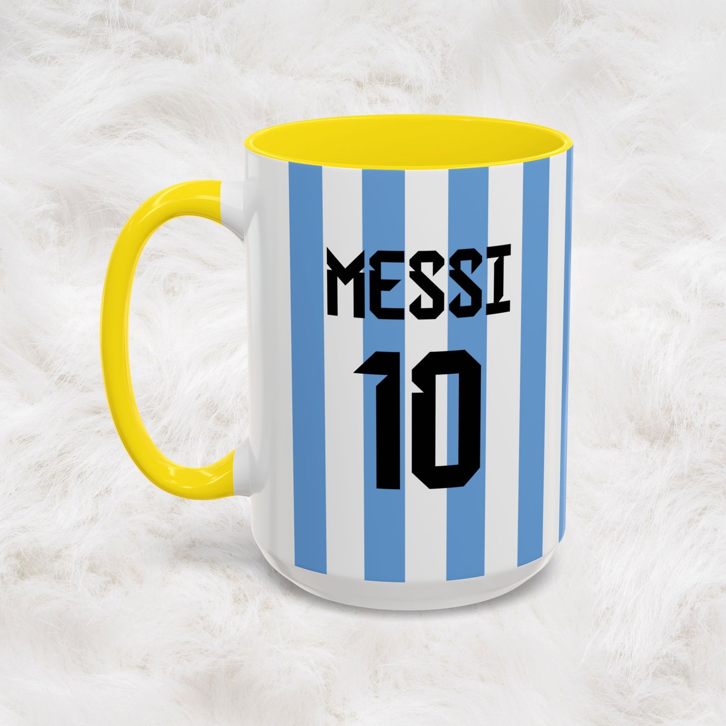 Personalized Name & Number Argentina Jersey Football Soccer World Cup Mug | Lionel Messi Fans | Hunting Birthday Christmas Gift Present