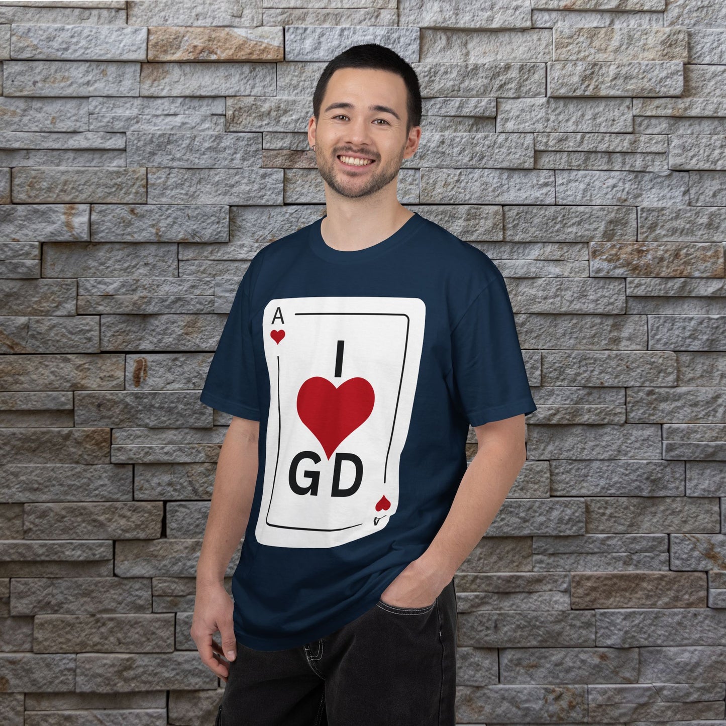 I Love GD Fans - Ace of Heart Garment-dyed Cotton T-Shirt | Birthday Christmas Festival Concert Gift Idea
