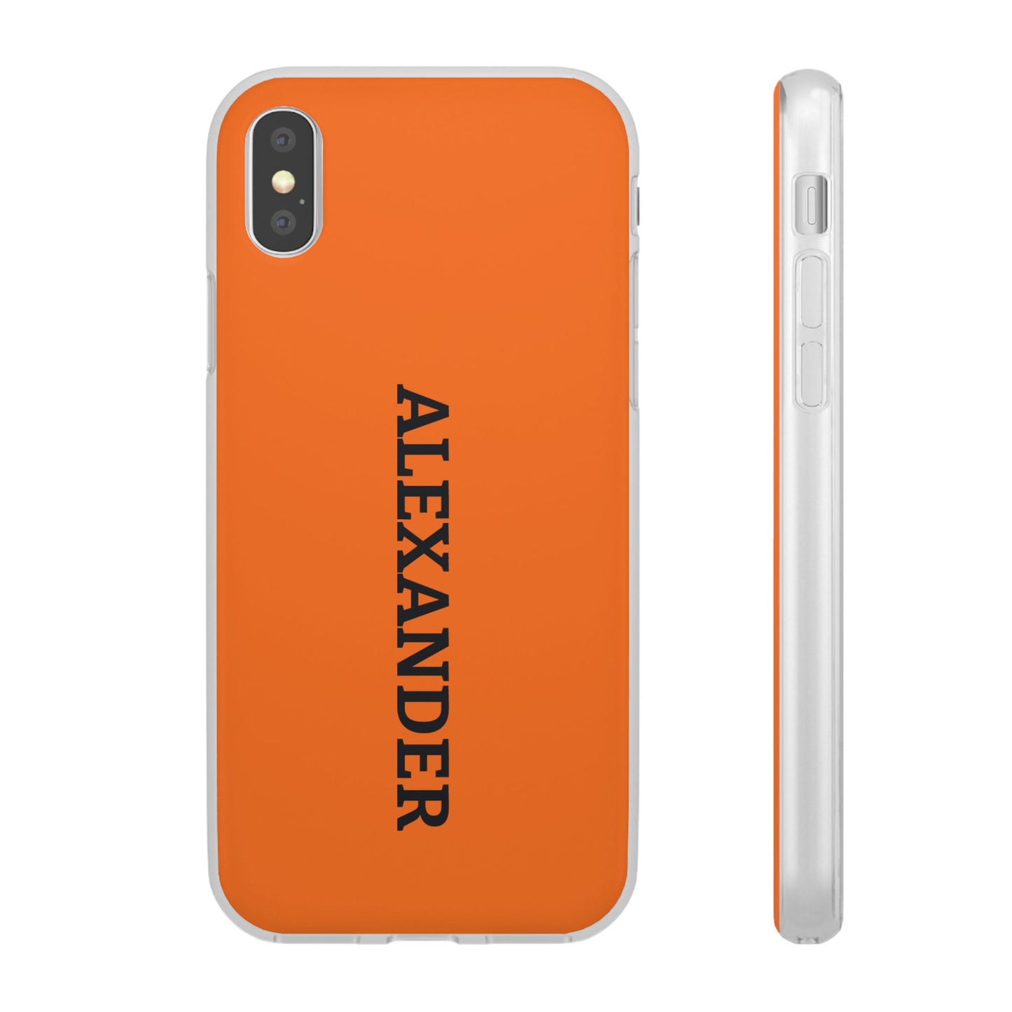 Personalized Name Text Luxury Orange Phone Case.