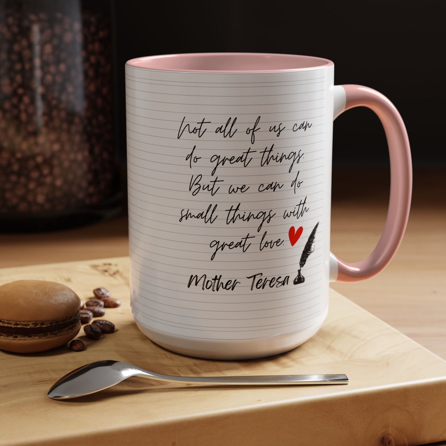Mother Teresa Famous Positive Quotes Mug - We have only today, Let Us Begin | Christian Catholic Souvenir Cup